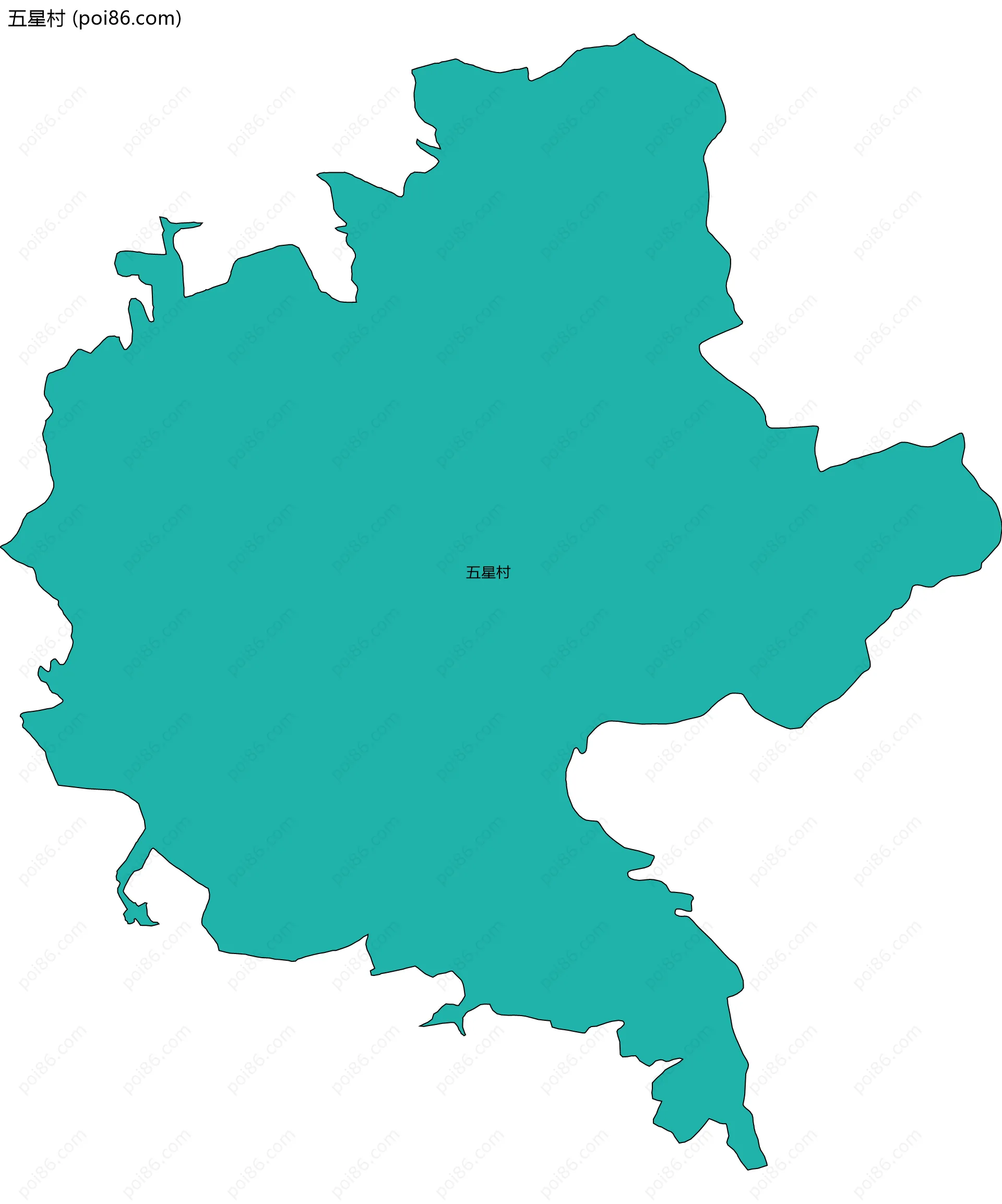 五星村边界地图