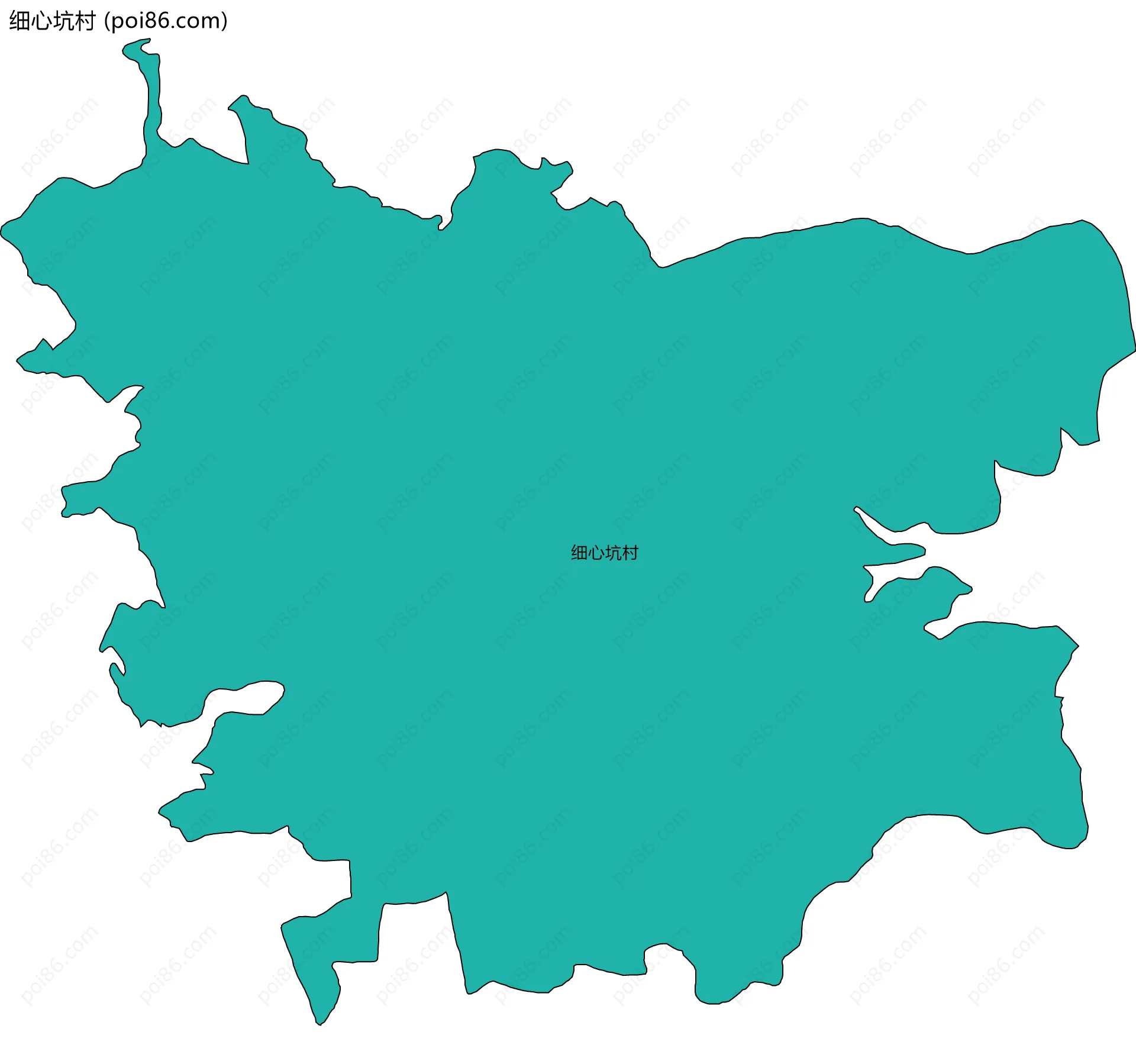 细心坑村边界地图