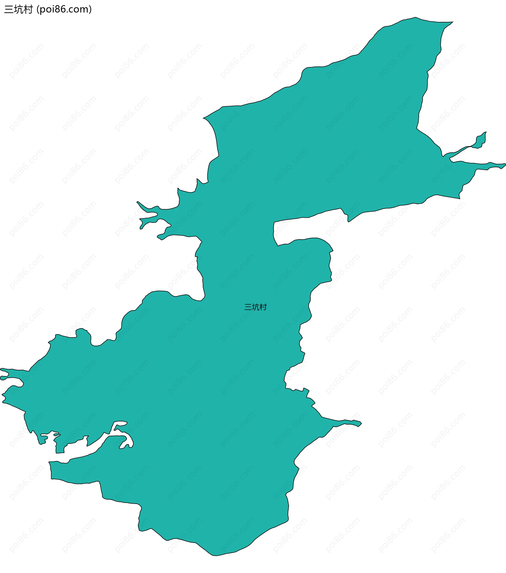 三坑村边界地图