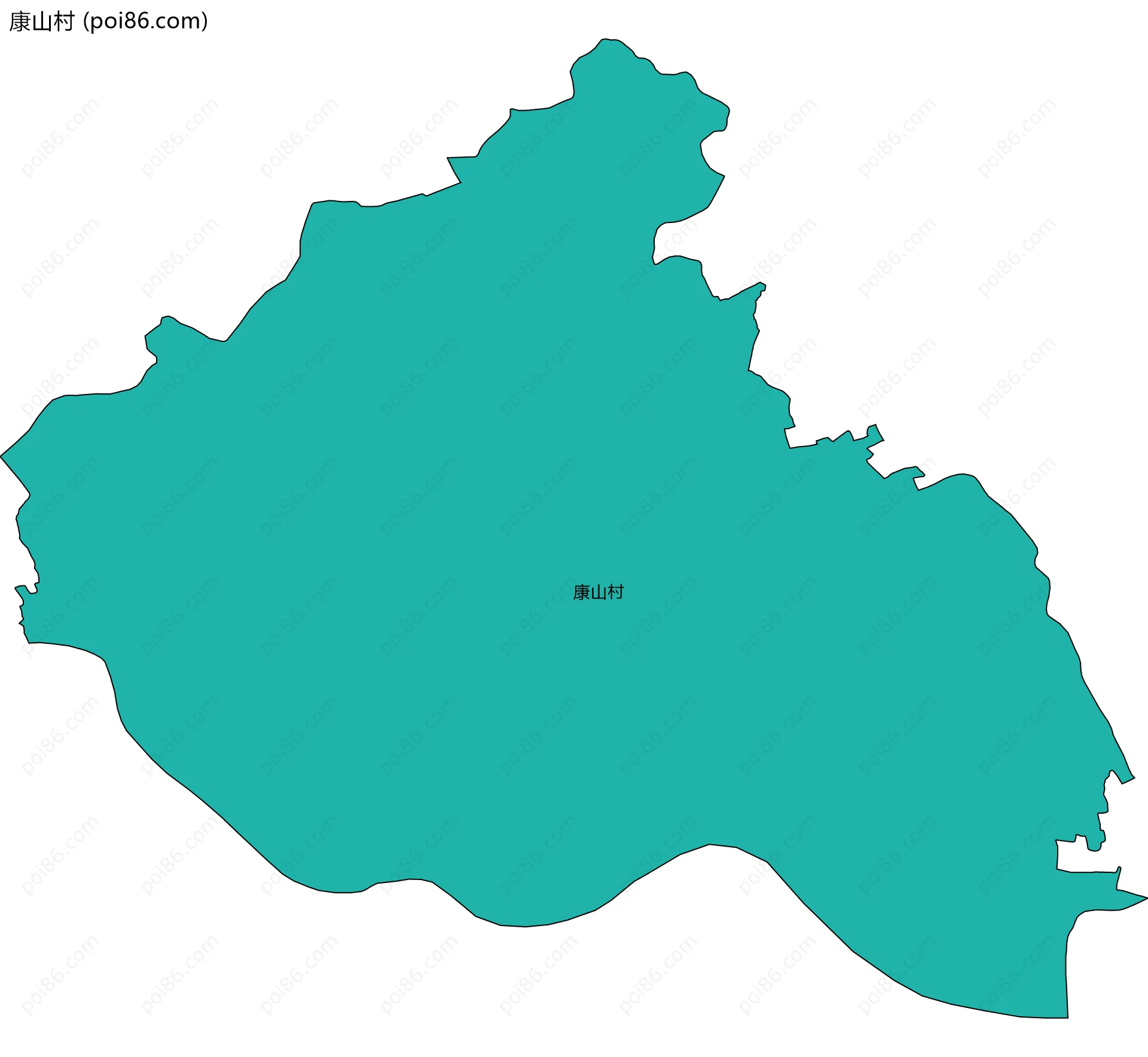 康山村边界地图