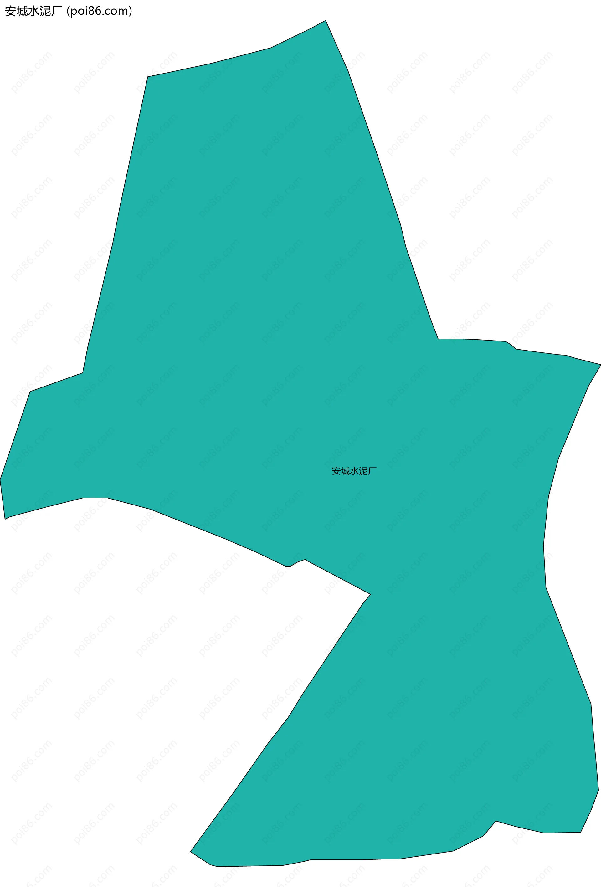 安城水泥厂边界地图