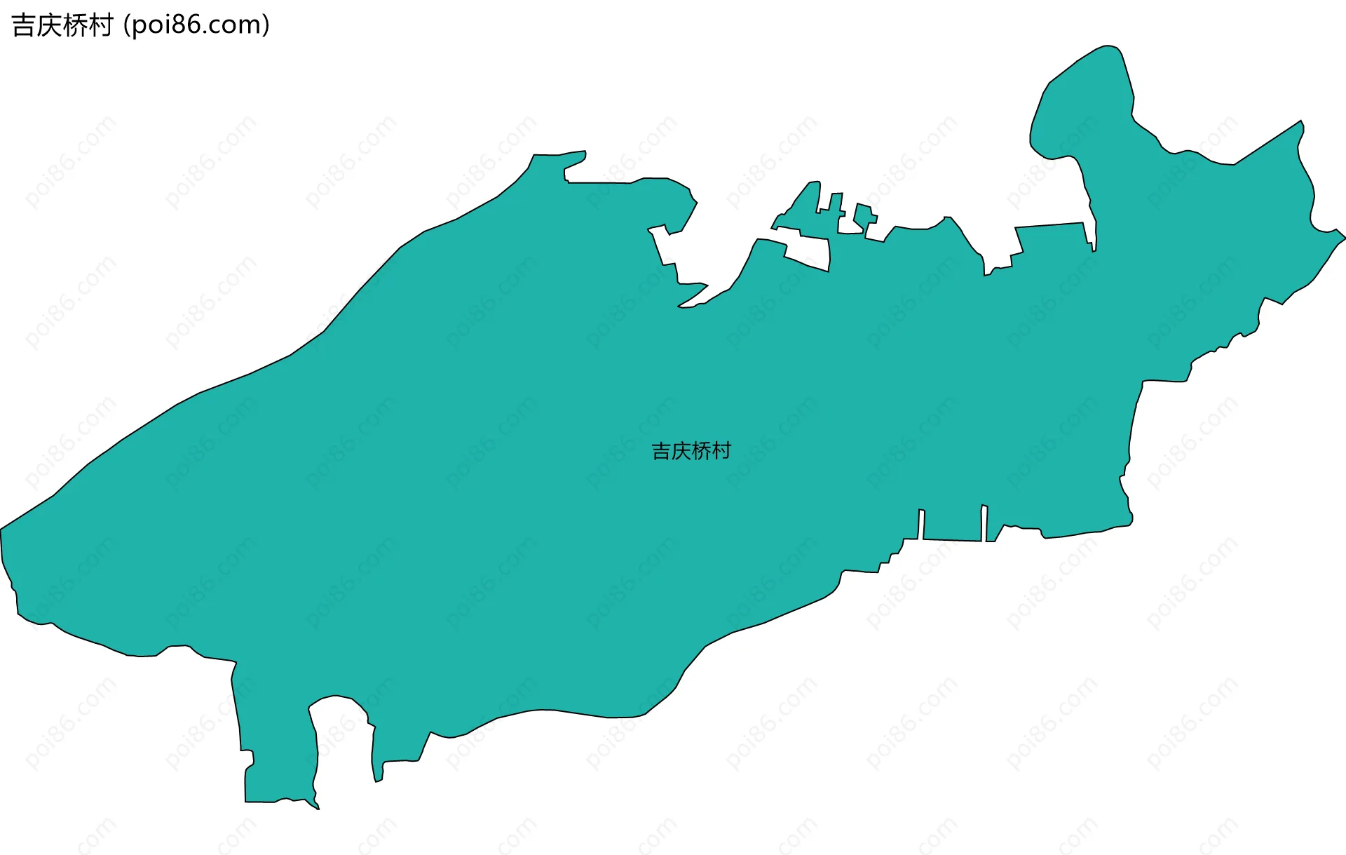 吉庆桥村边界地图