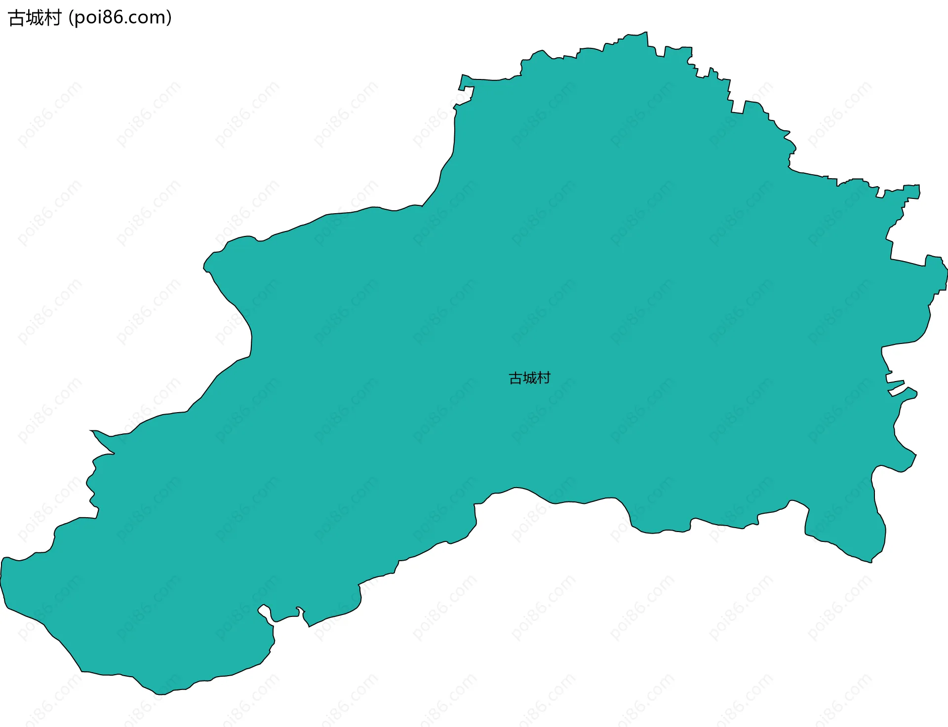 古城村边界地图