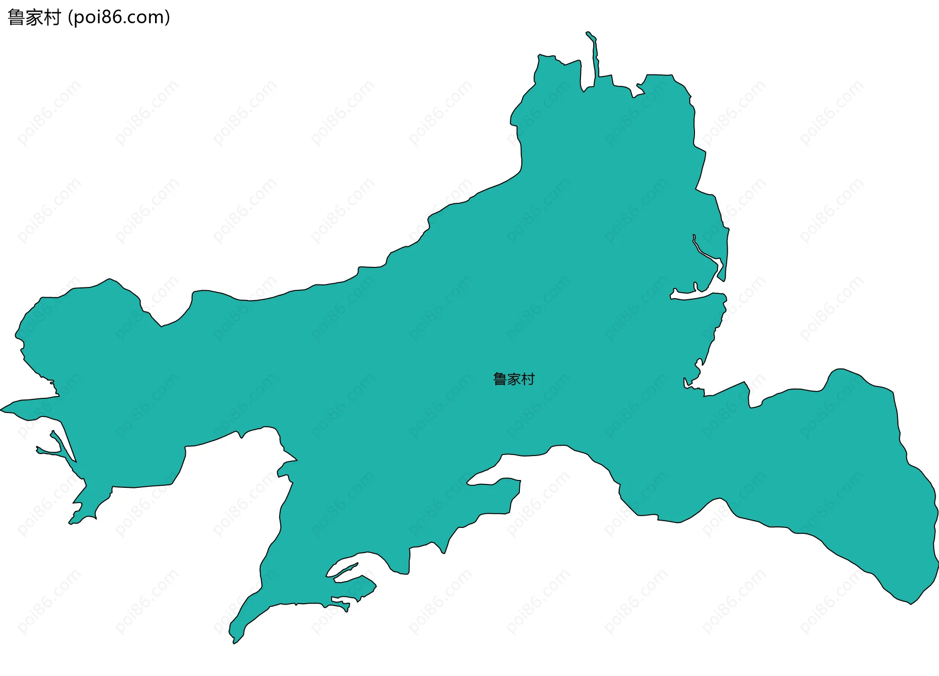 鲁家村边界地图
