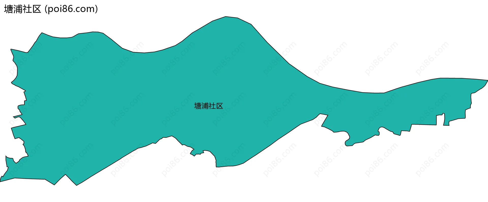 塘浦社区边界地图