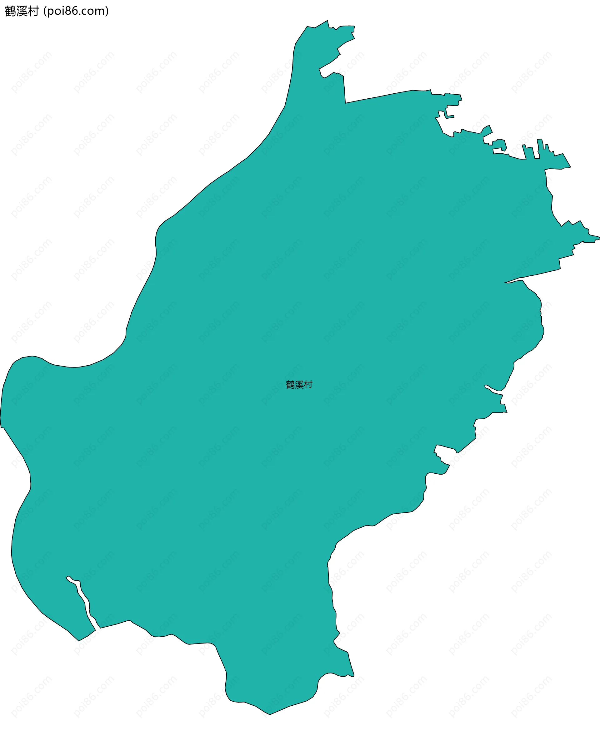 鹤溪村边界地图