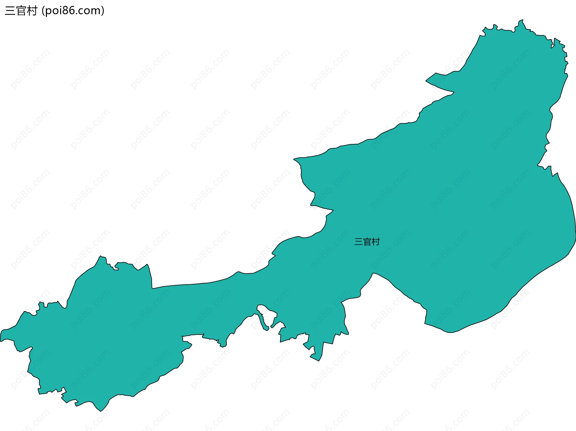 三官村边界地图