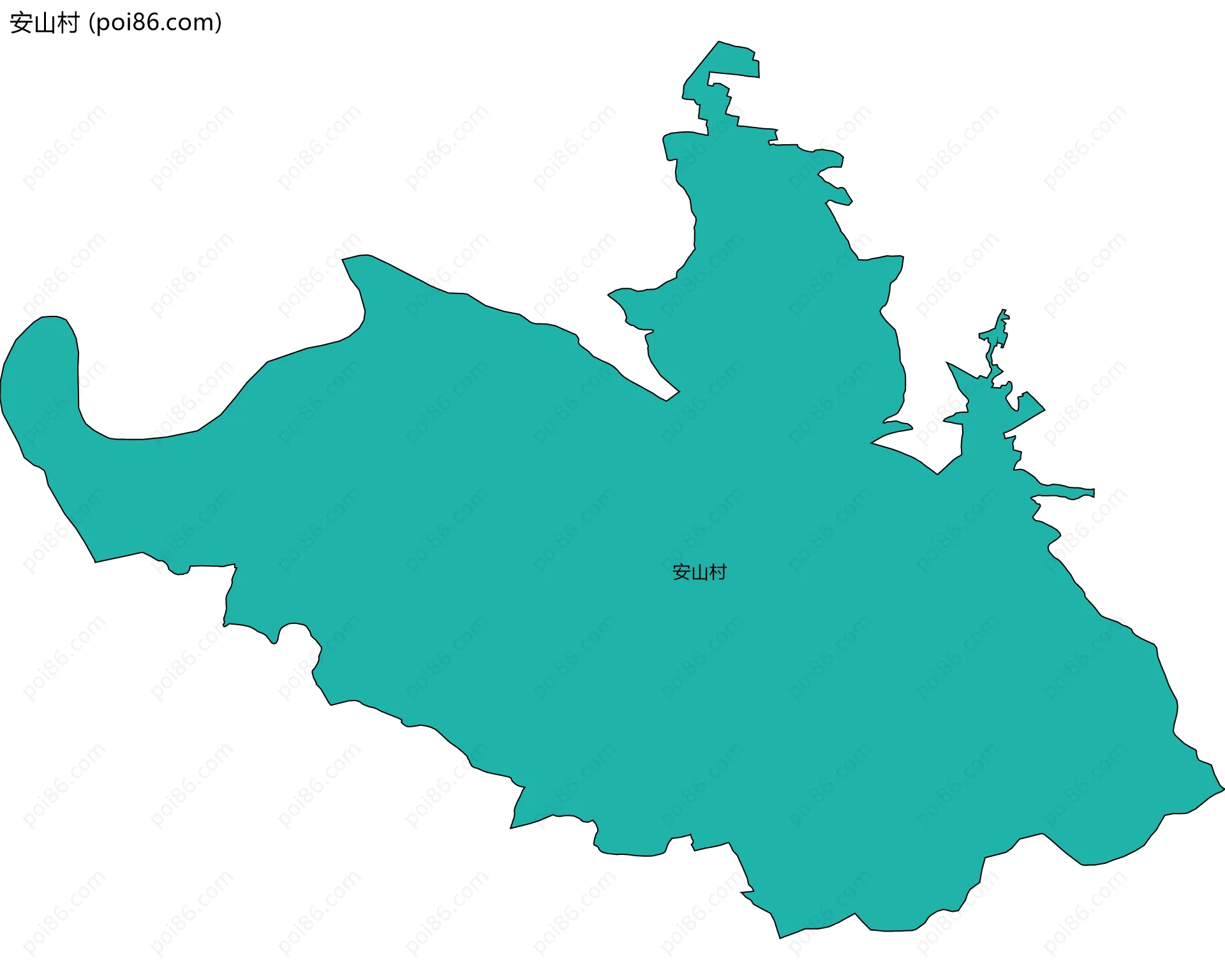 安山村边界地图