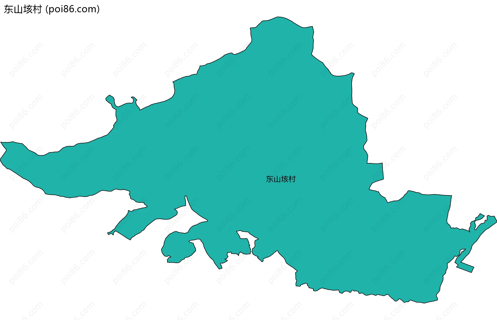 东山垓村边界地图