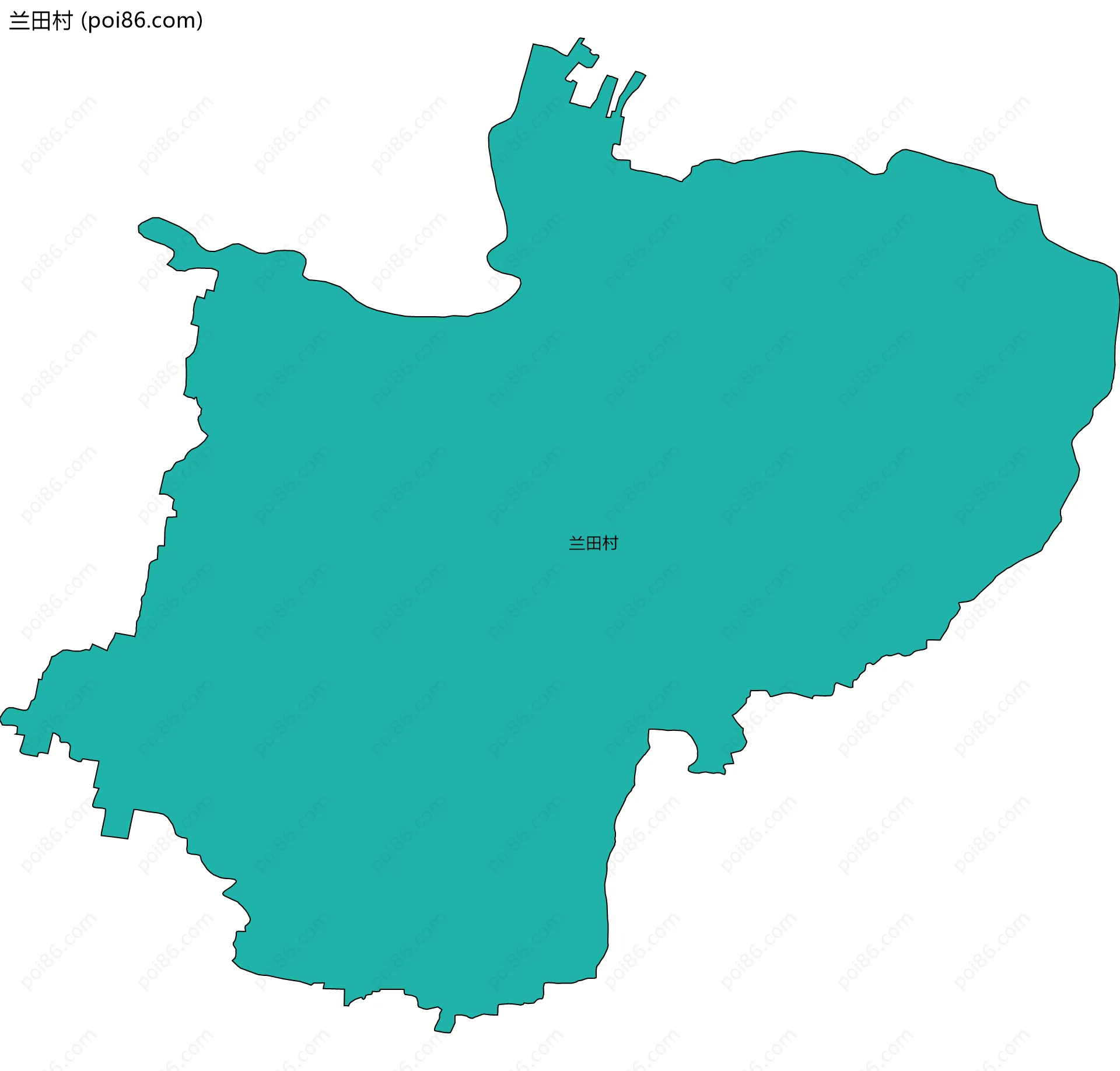 兰田村边界地图
