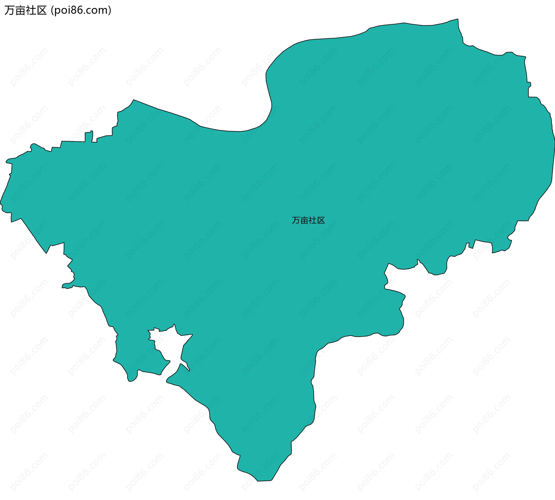 万亩社区边界地图