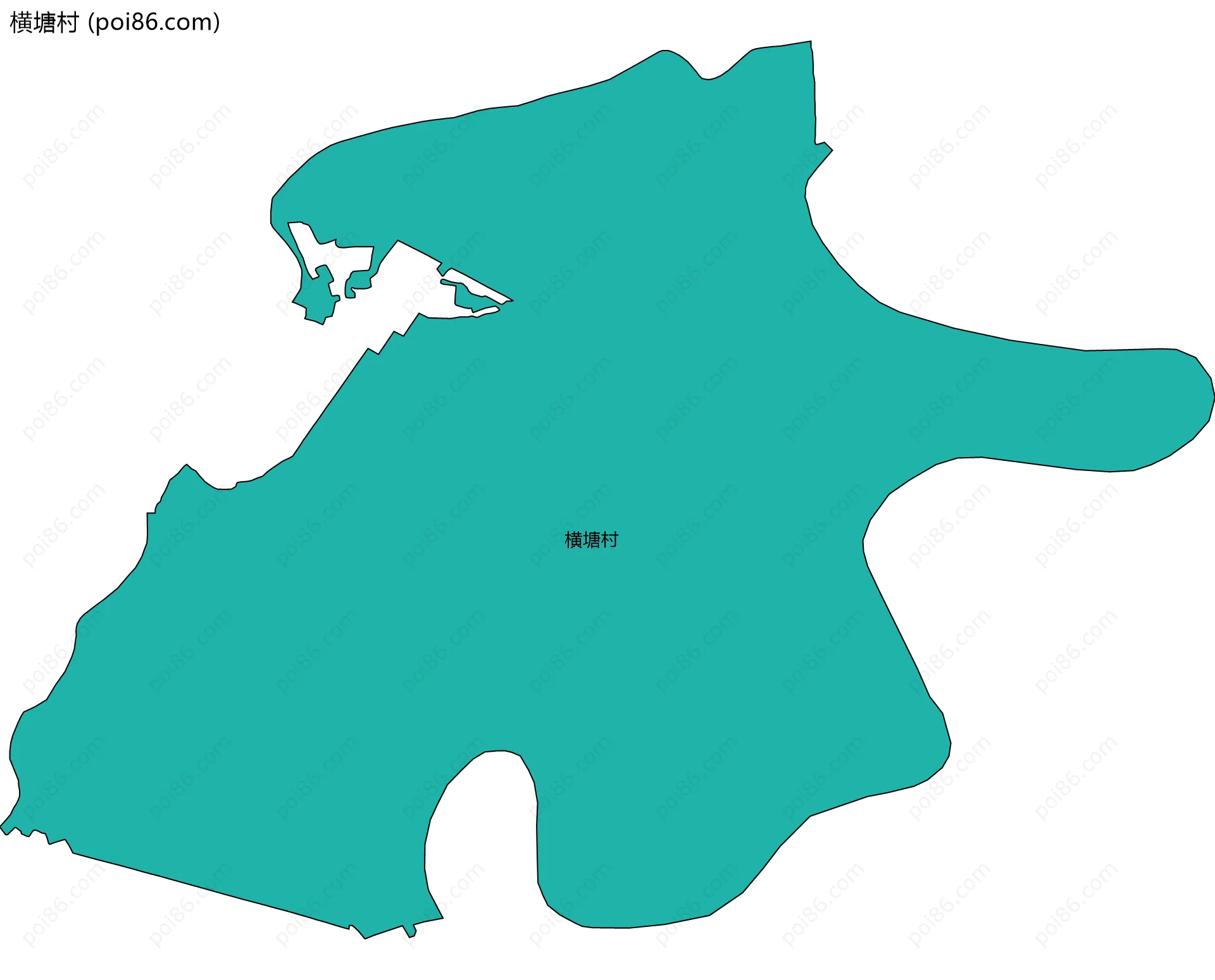 横塘村边界地图