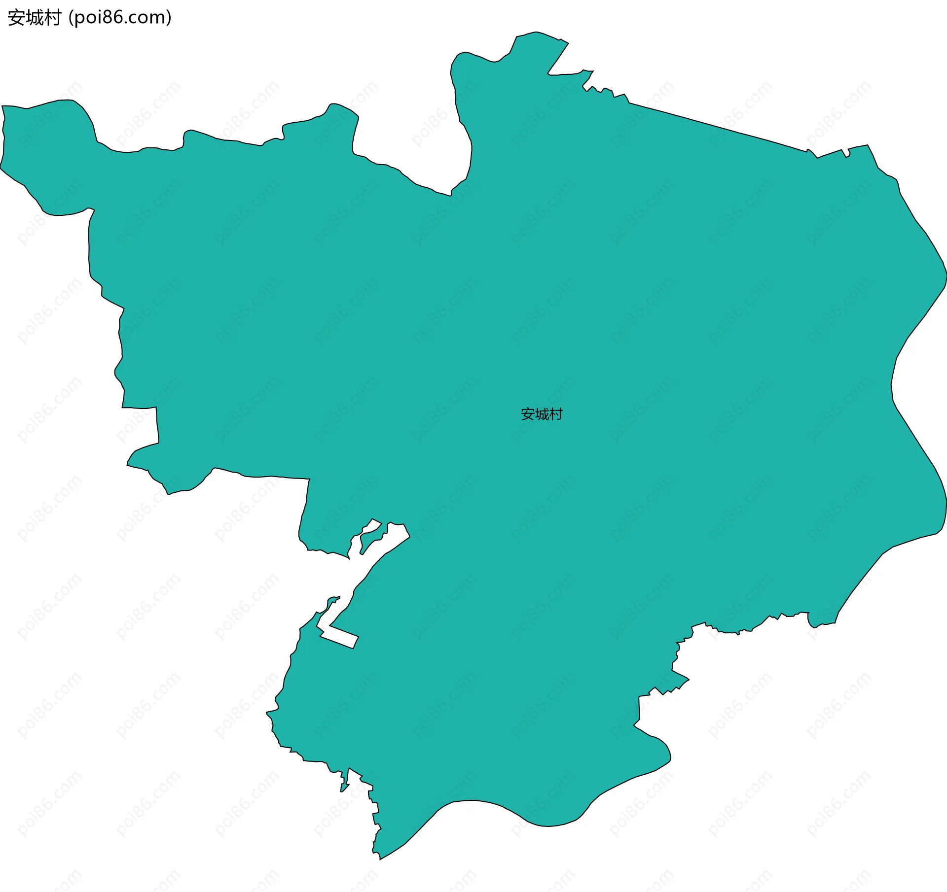 安城村边界地图