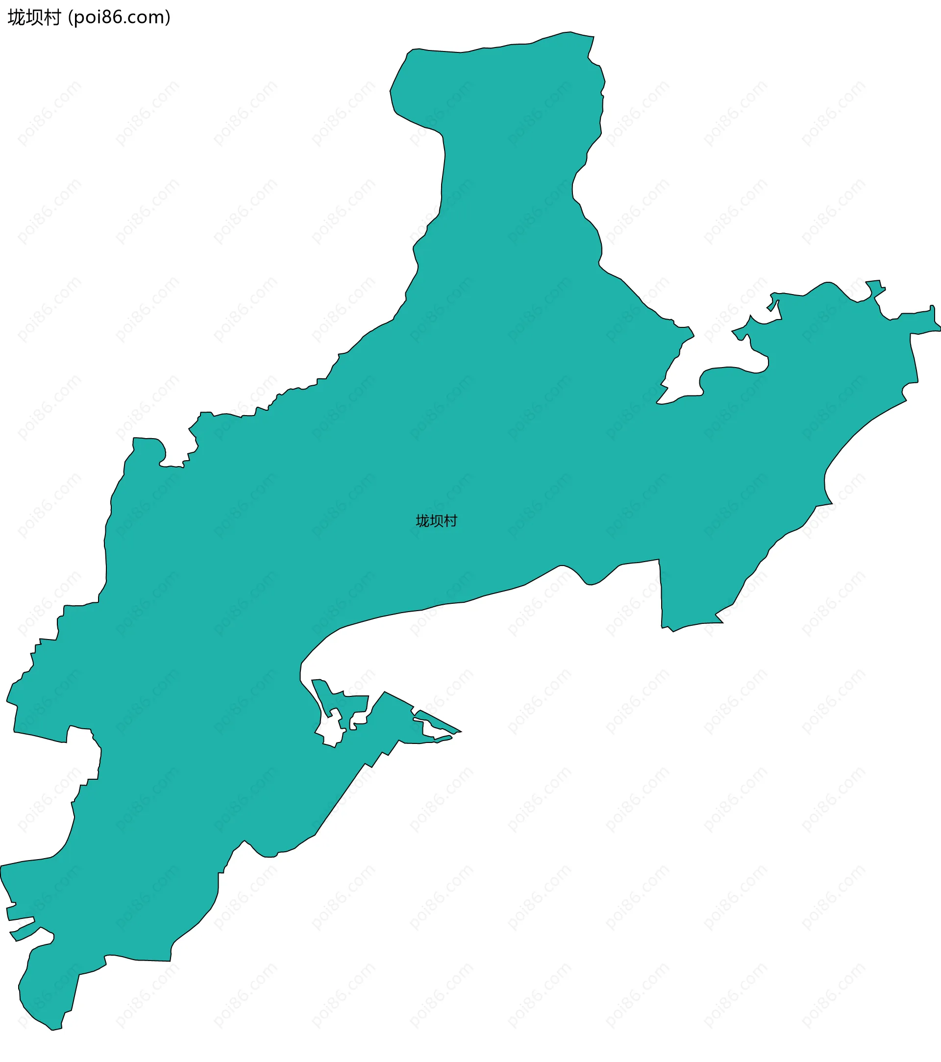 垅坝村边界地图