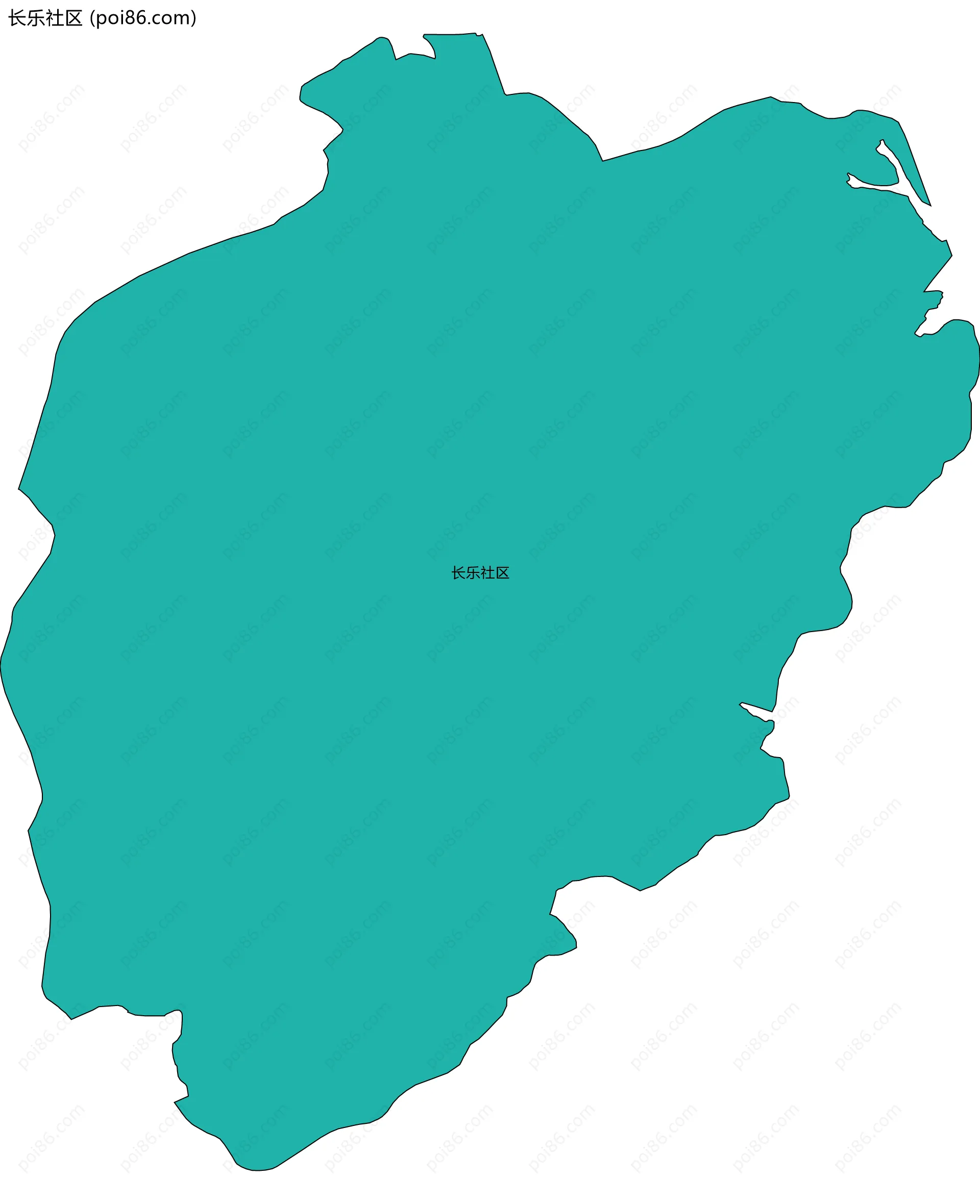 长乐社区边界地图