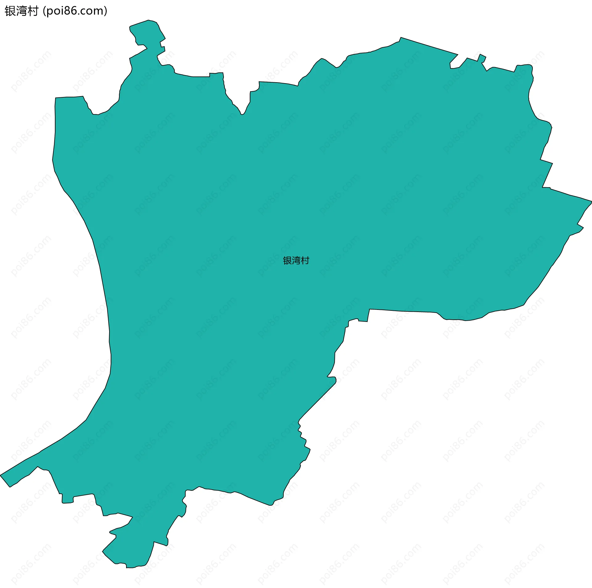 银湾村边界地图