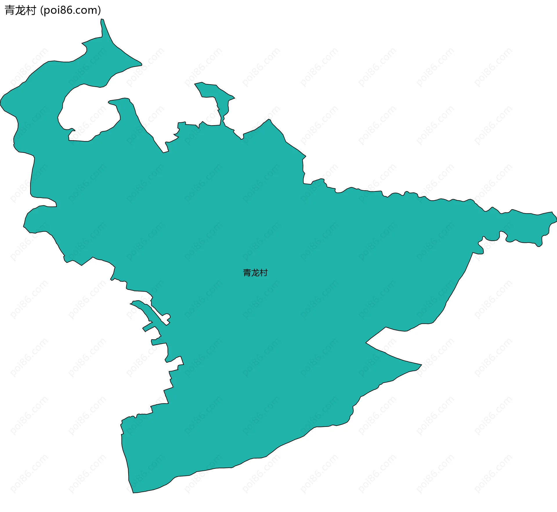 青龙村边界地图
