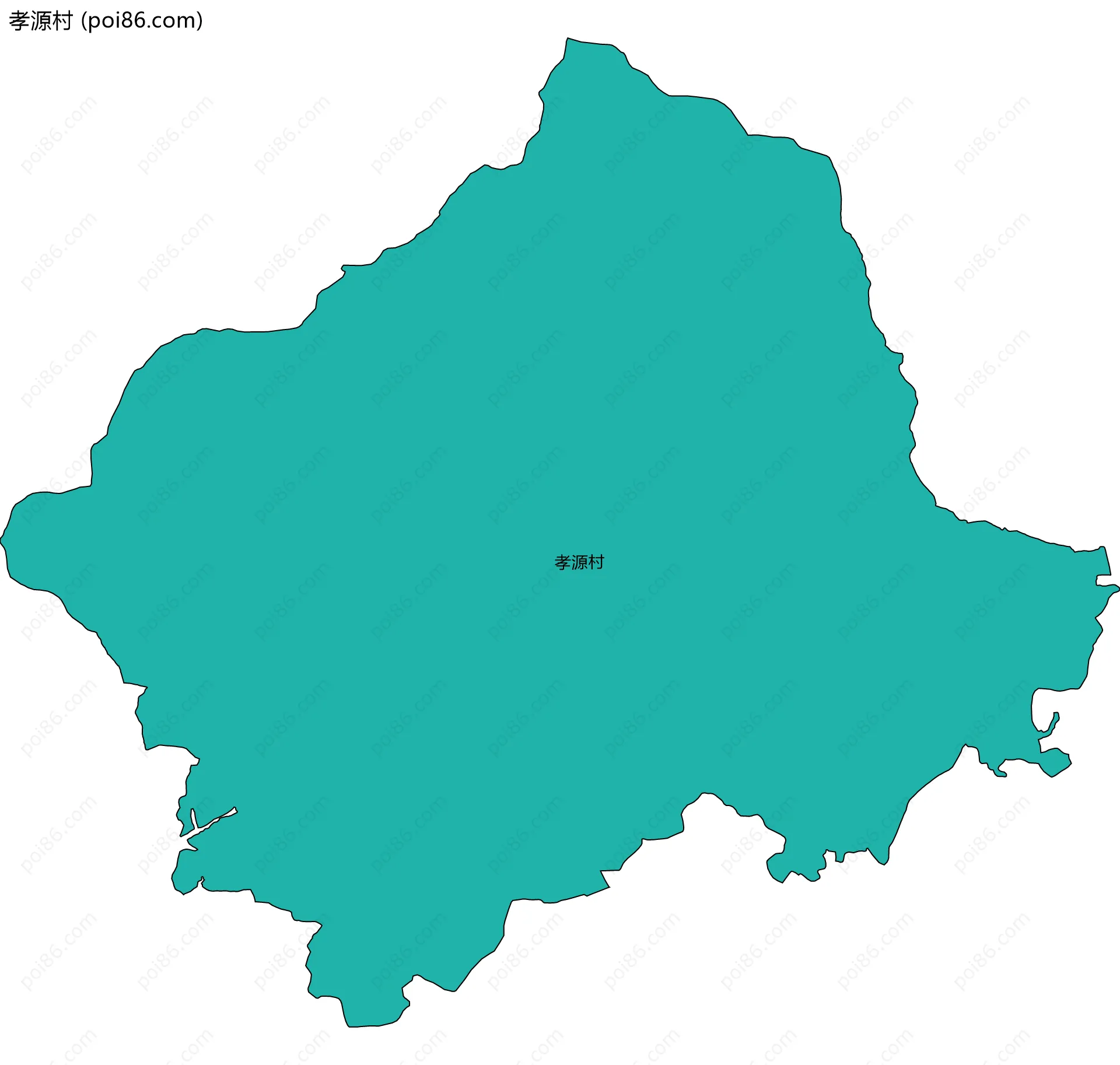 孝源村边界地图