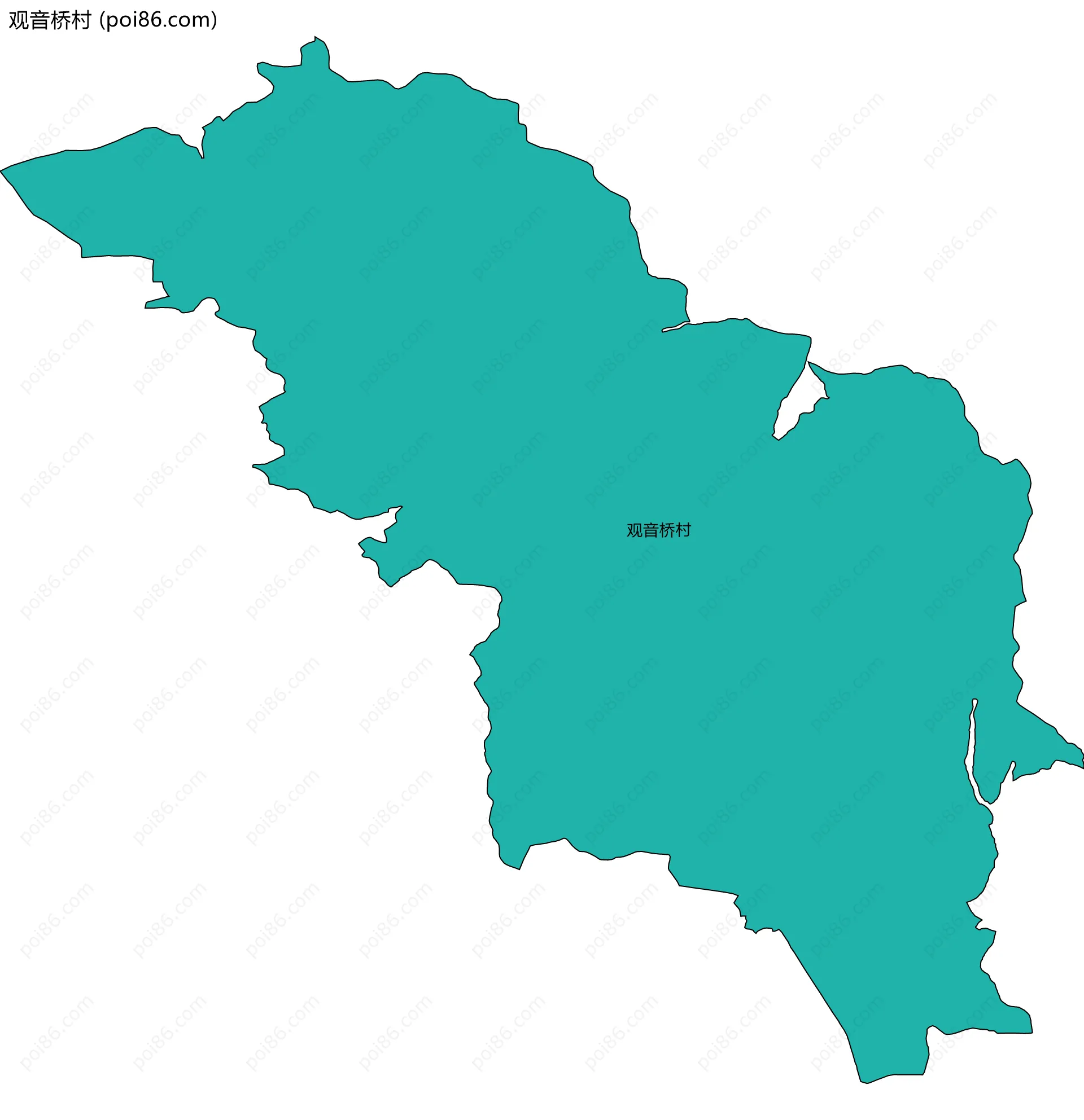 观音桥村边界地图