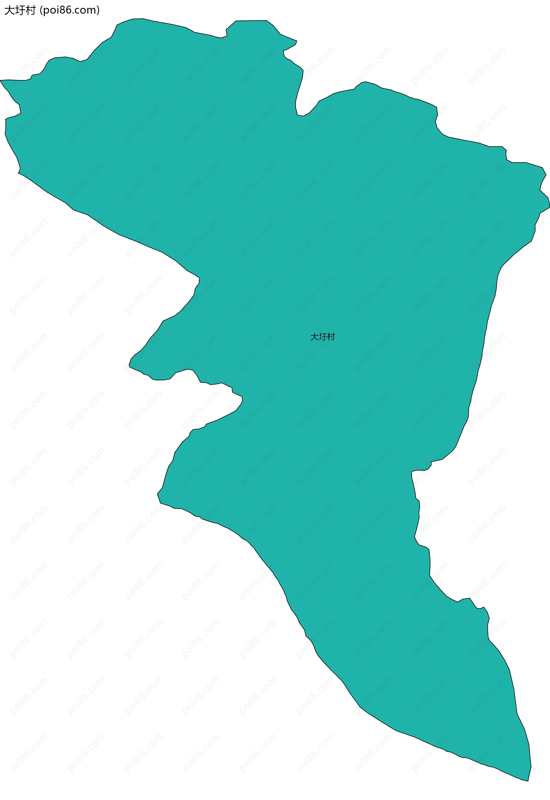 大圩村边界地图