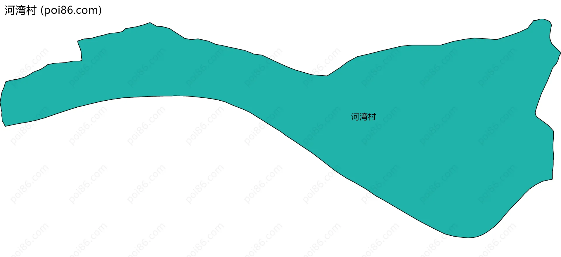 河湾村边界地图