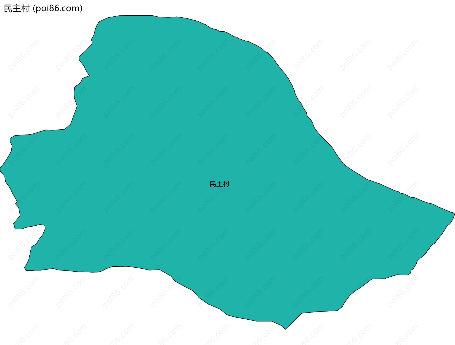 民主村边界地图