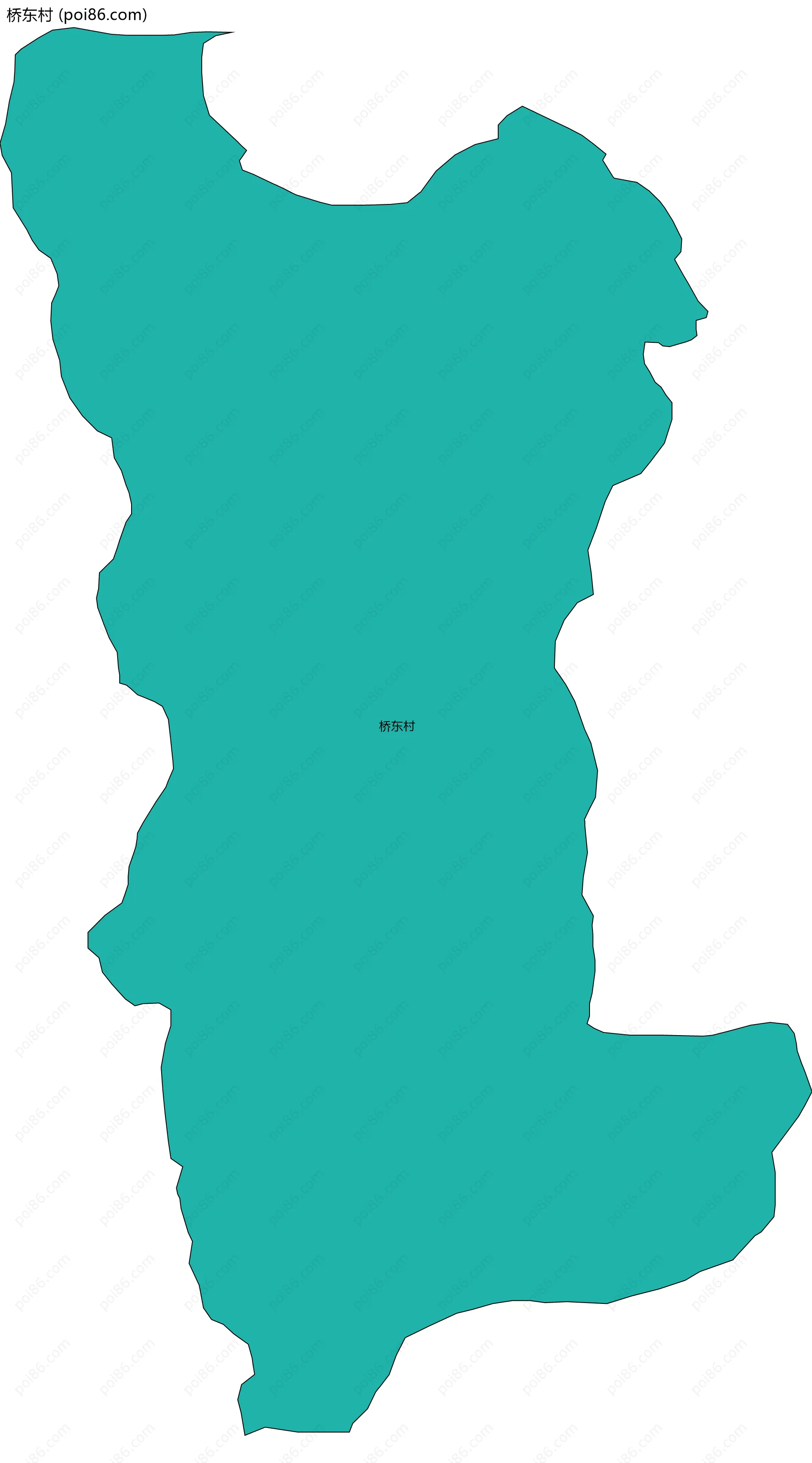 桥东村边界地图