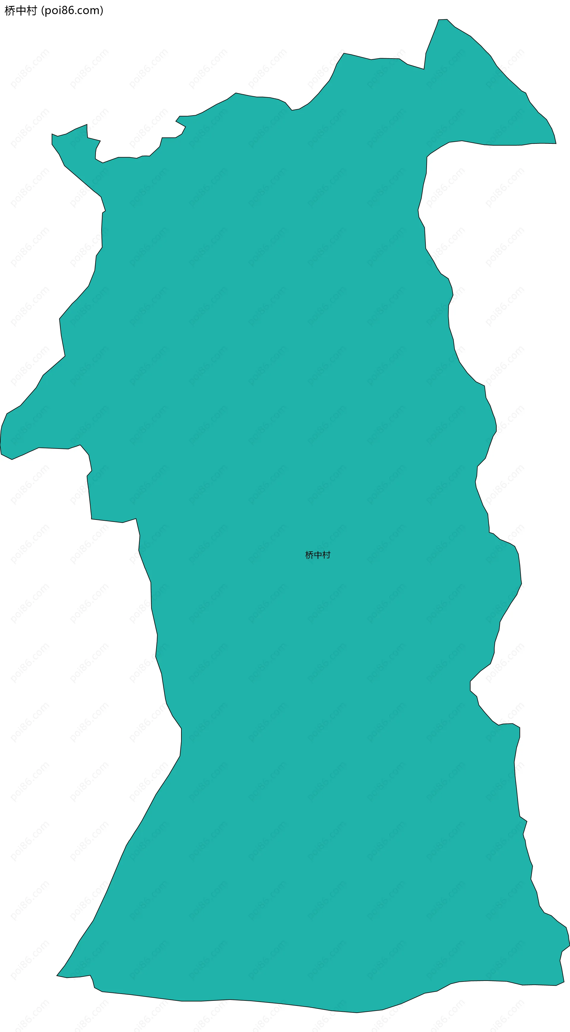 桥中村边界地图
