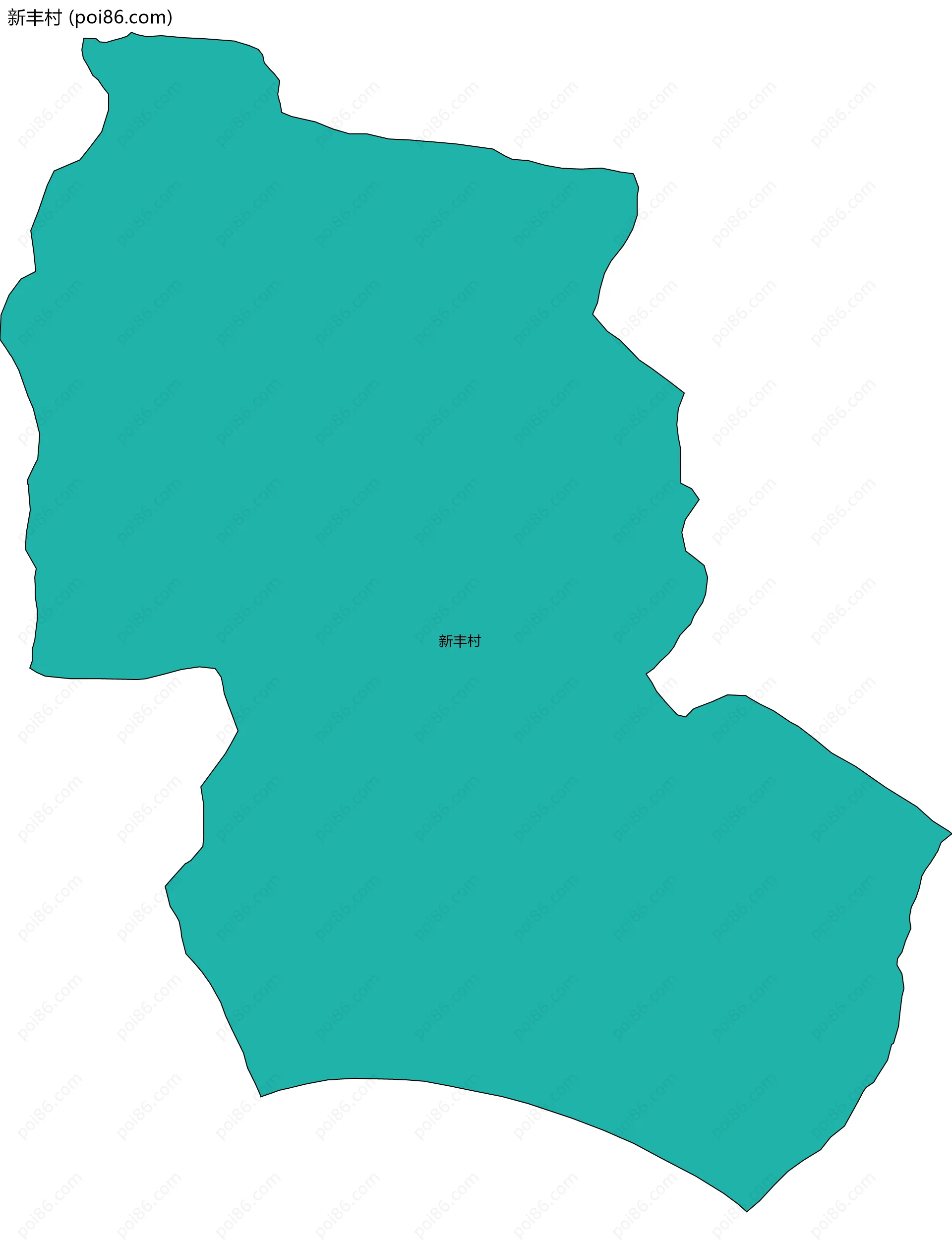 新丰村边界地图