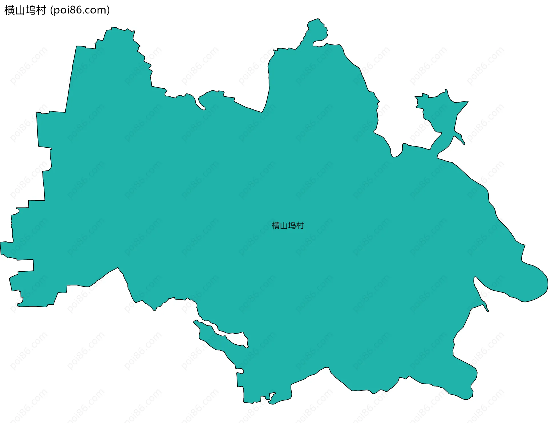 横山坞村边界地图