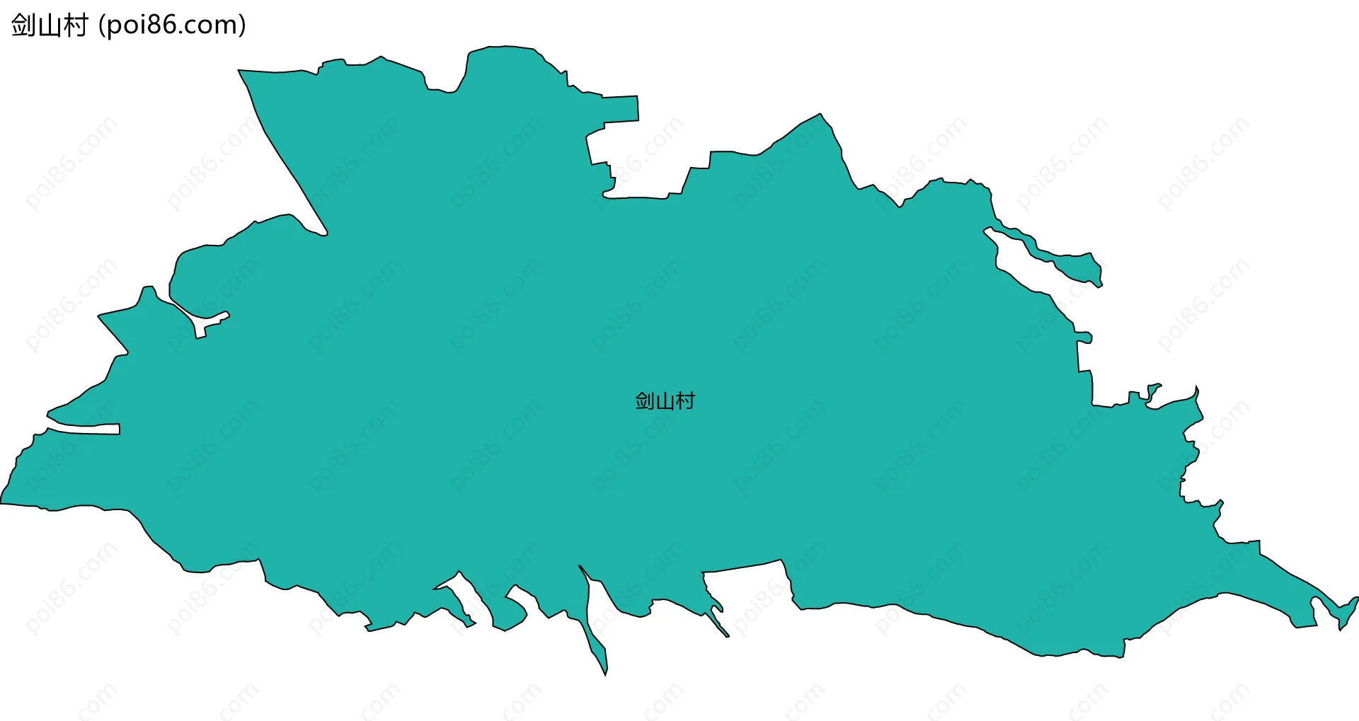 剑山村边界地图