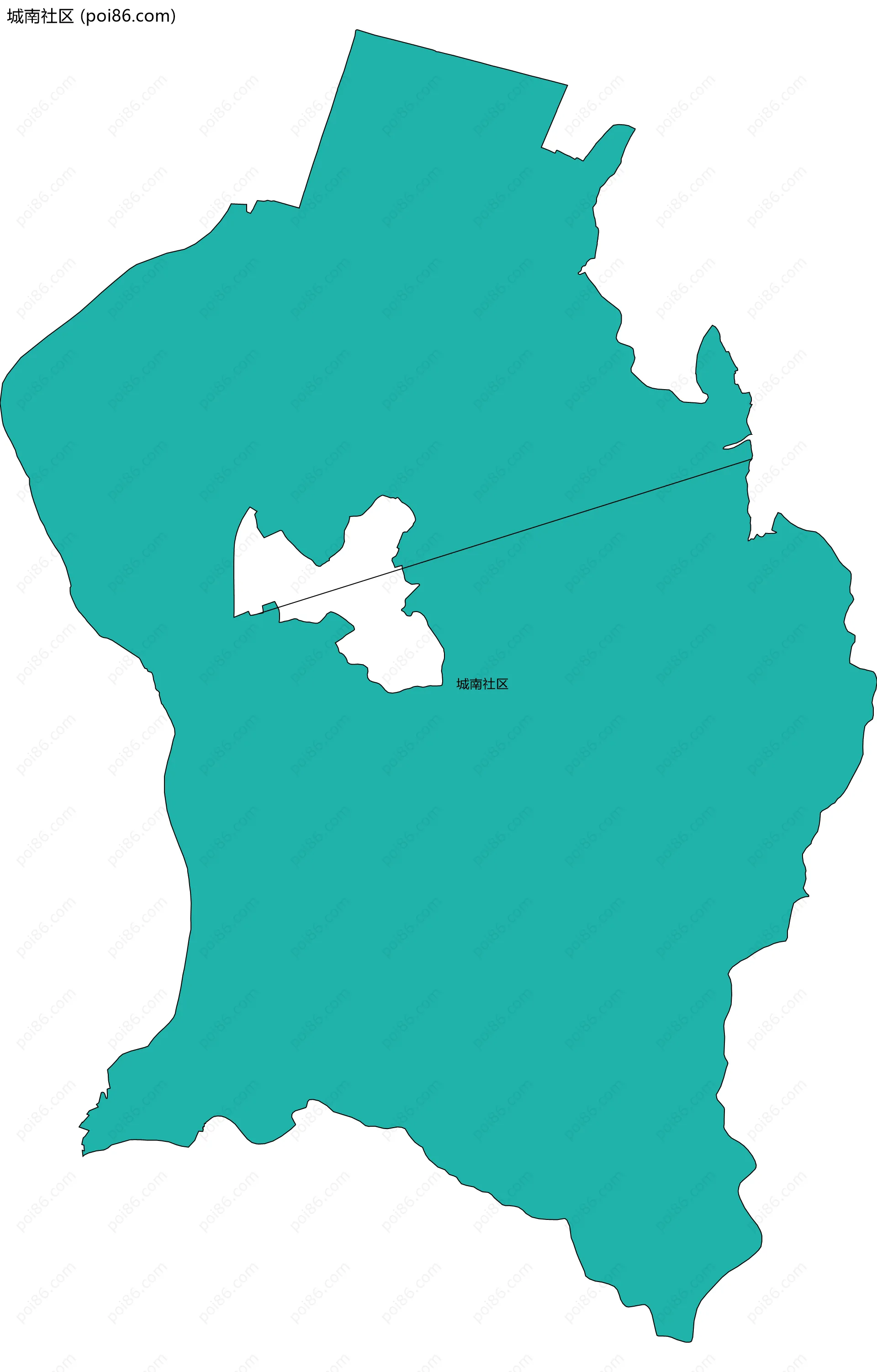 城南社区边界地图
