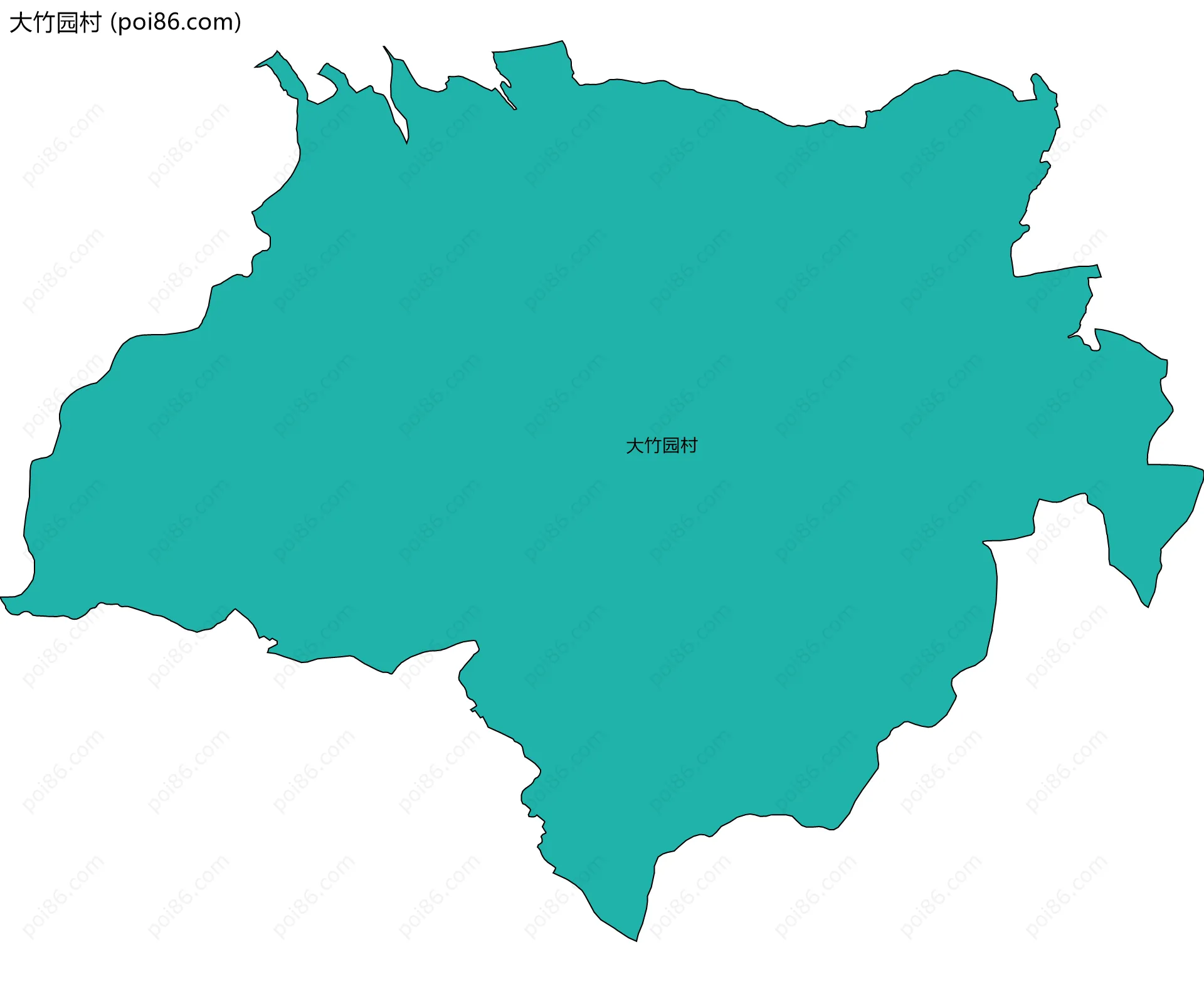 大竹园村边界地图