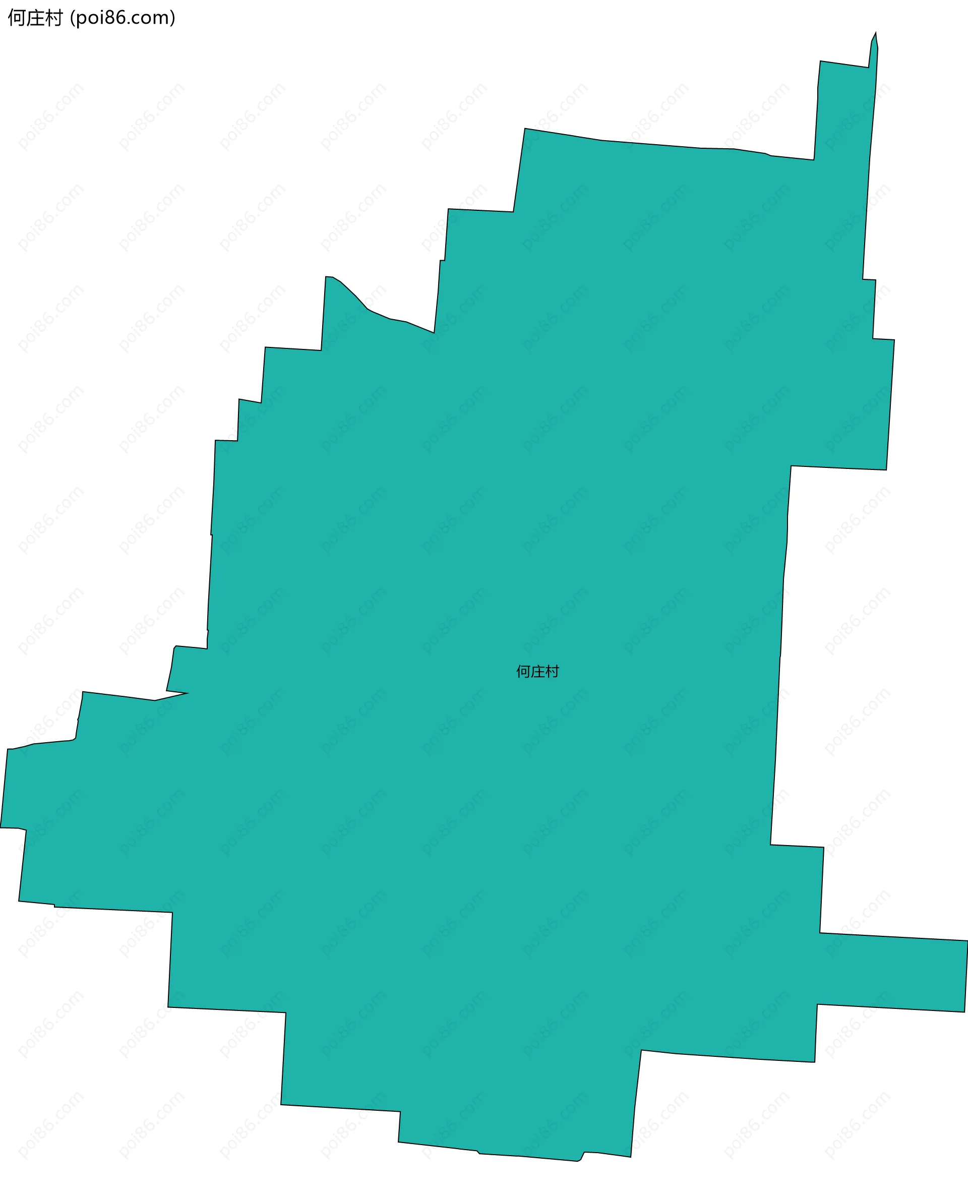 何庄村边界地图