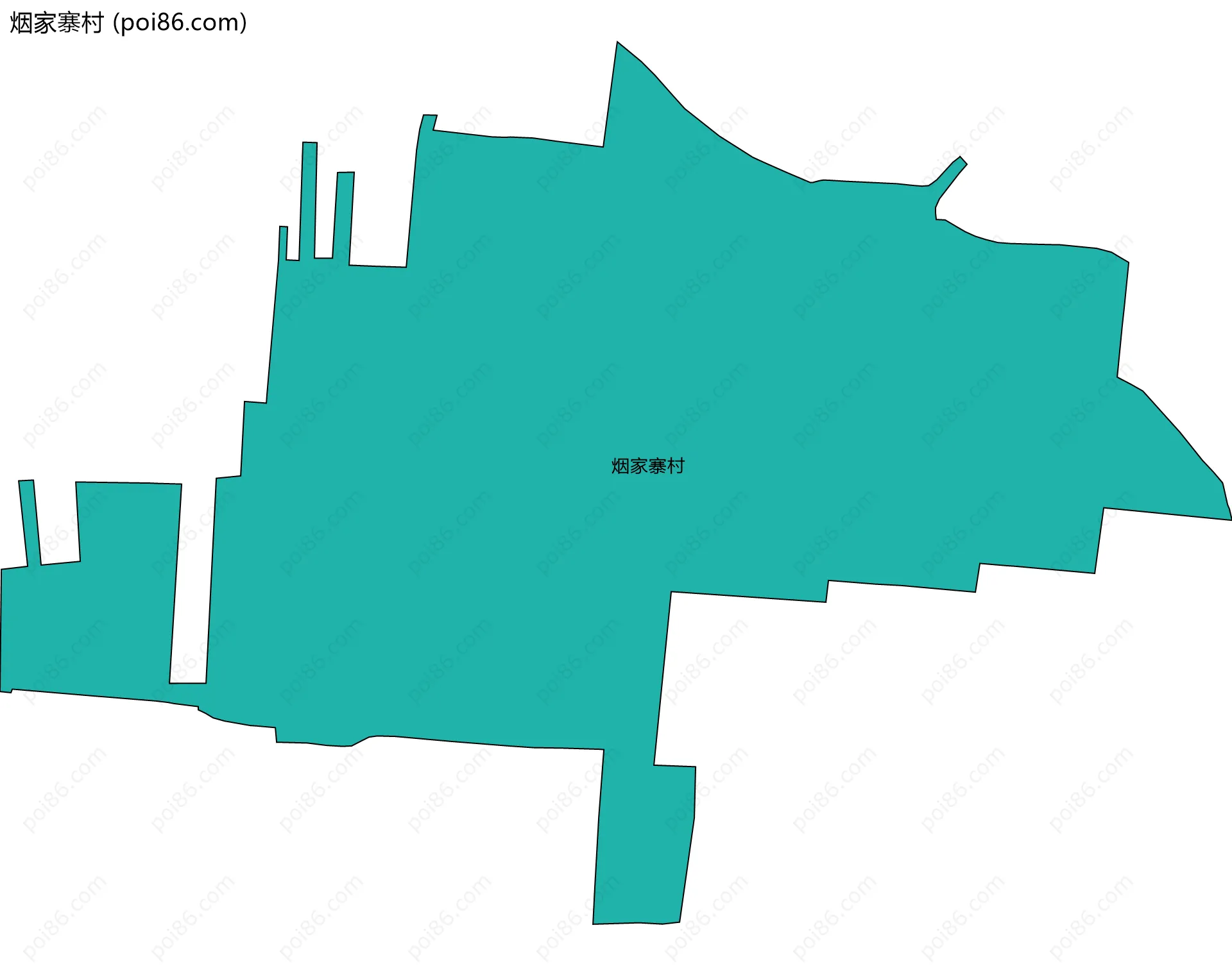 烟家寨村边界地图