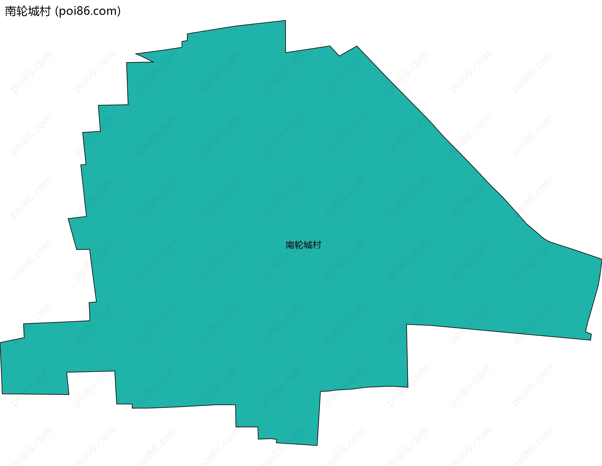 南轮城村边界地图