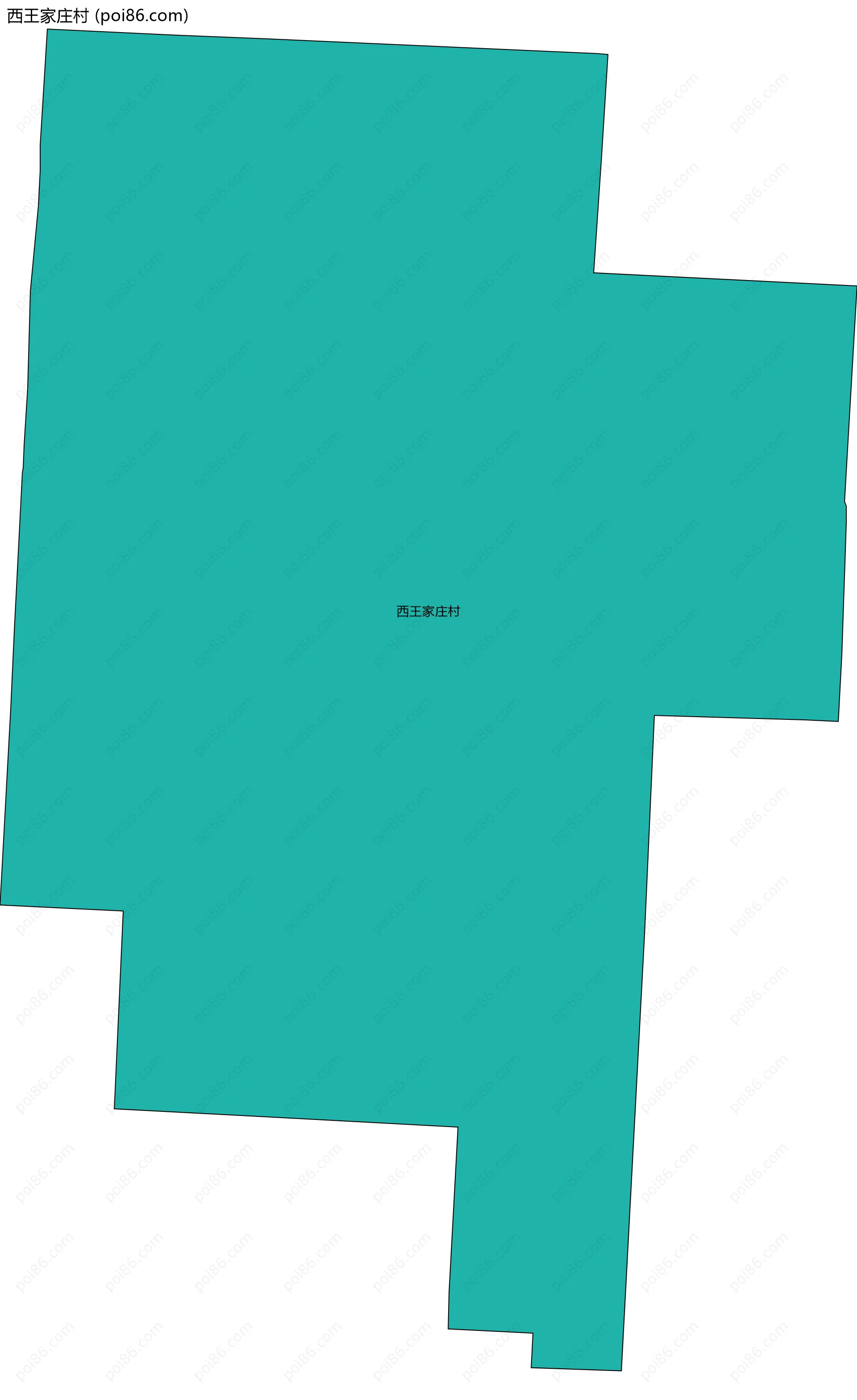 西王家庄村边界地图