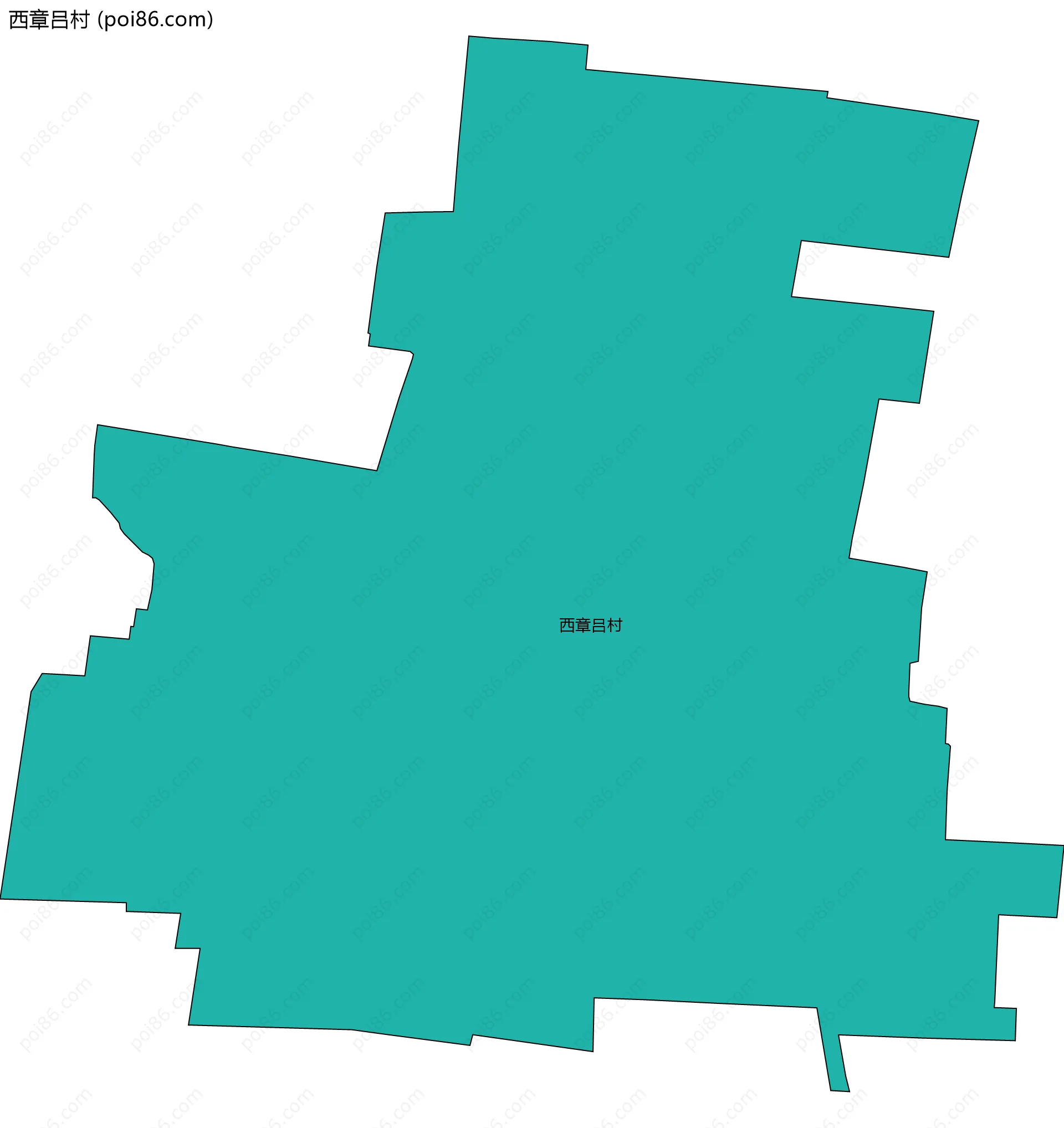 西章吕村边界地图