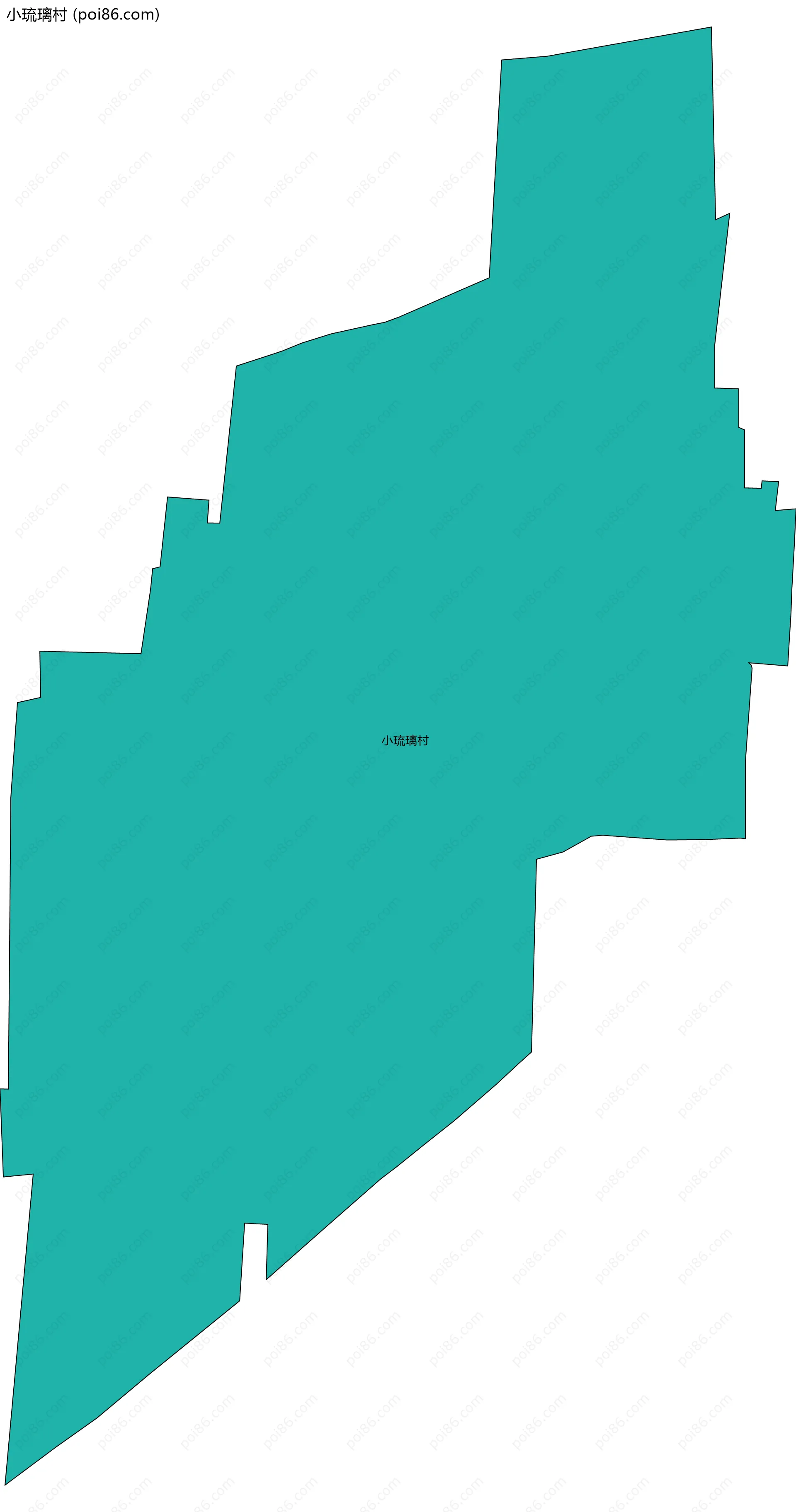 小琉璃村边界地图