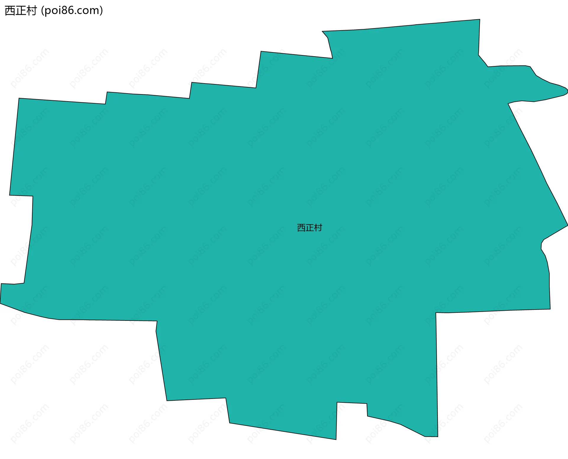 西正村边界地图