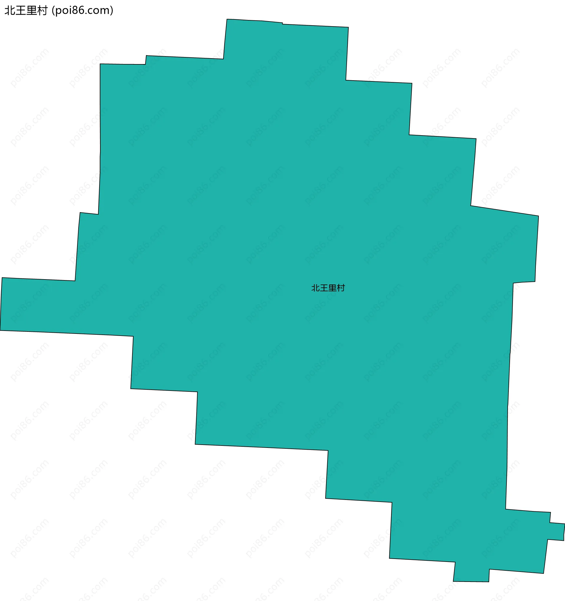北王里村边界地图