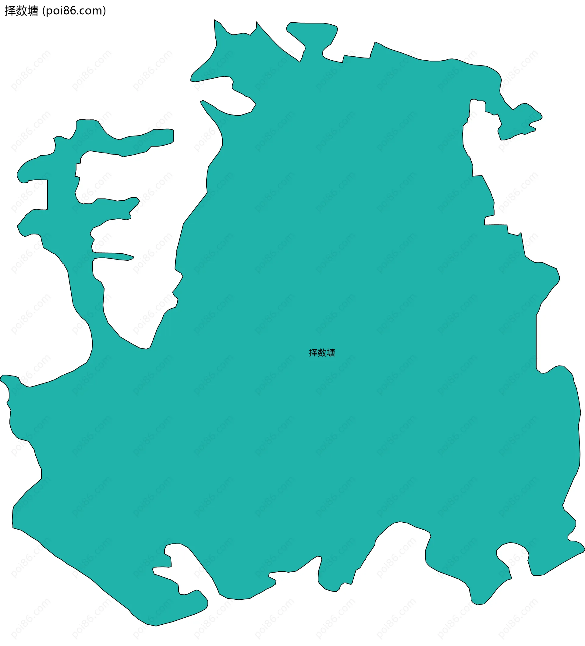 择数塘边界地图