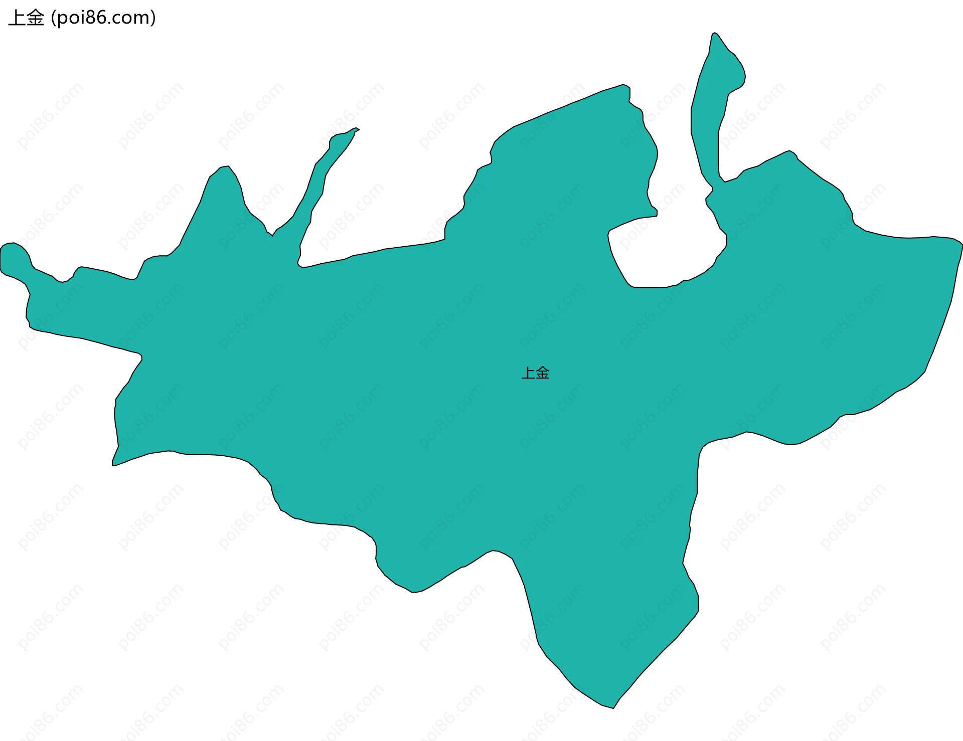 上金边界地图