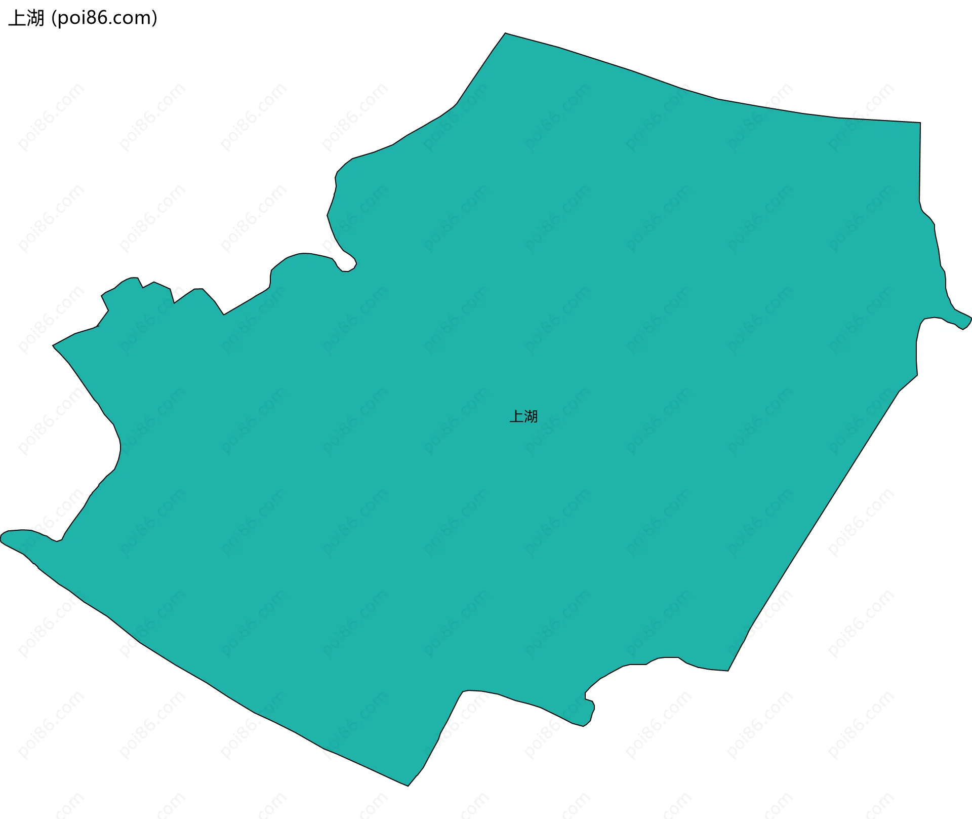 上湖边界地图