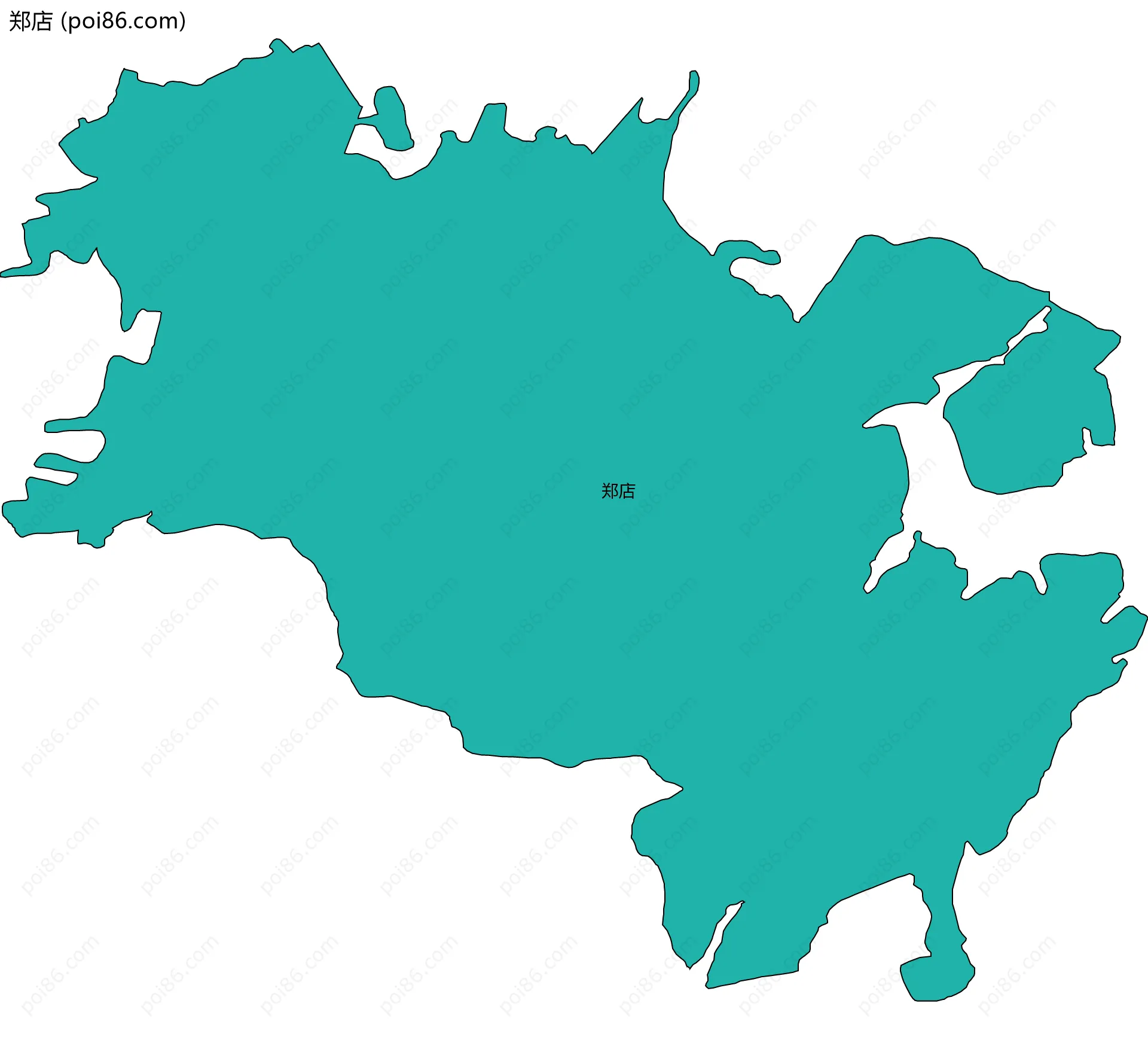 郑店边界地图