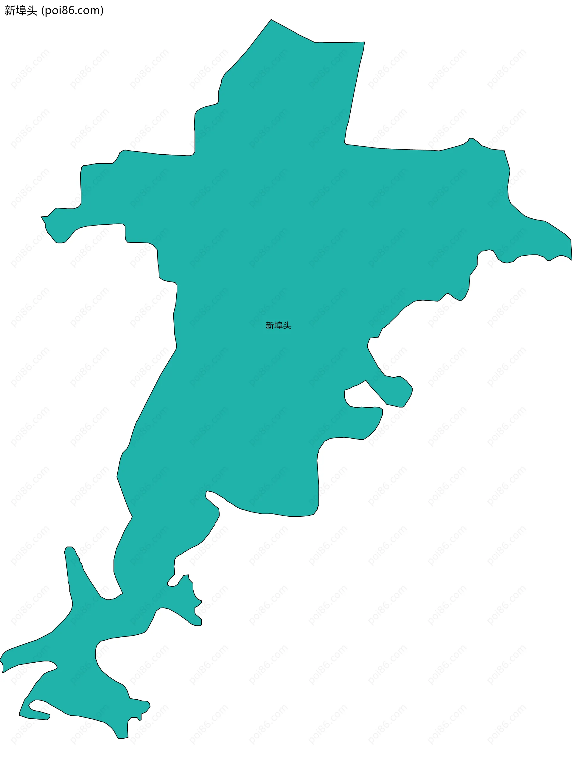 新埠头边界地图