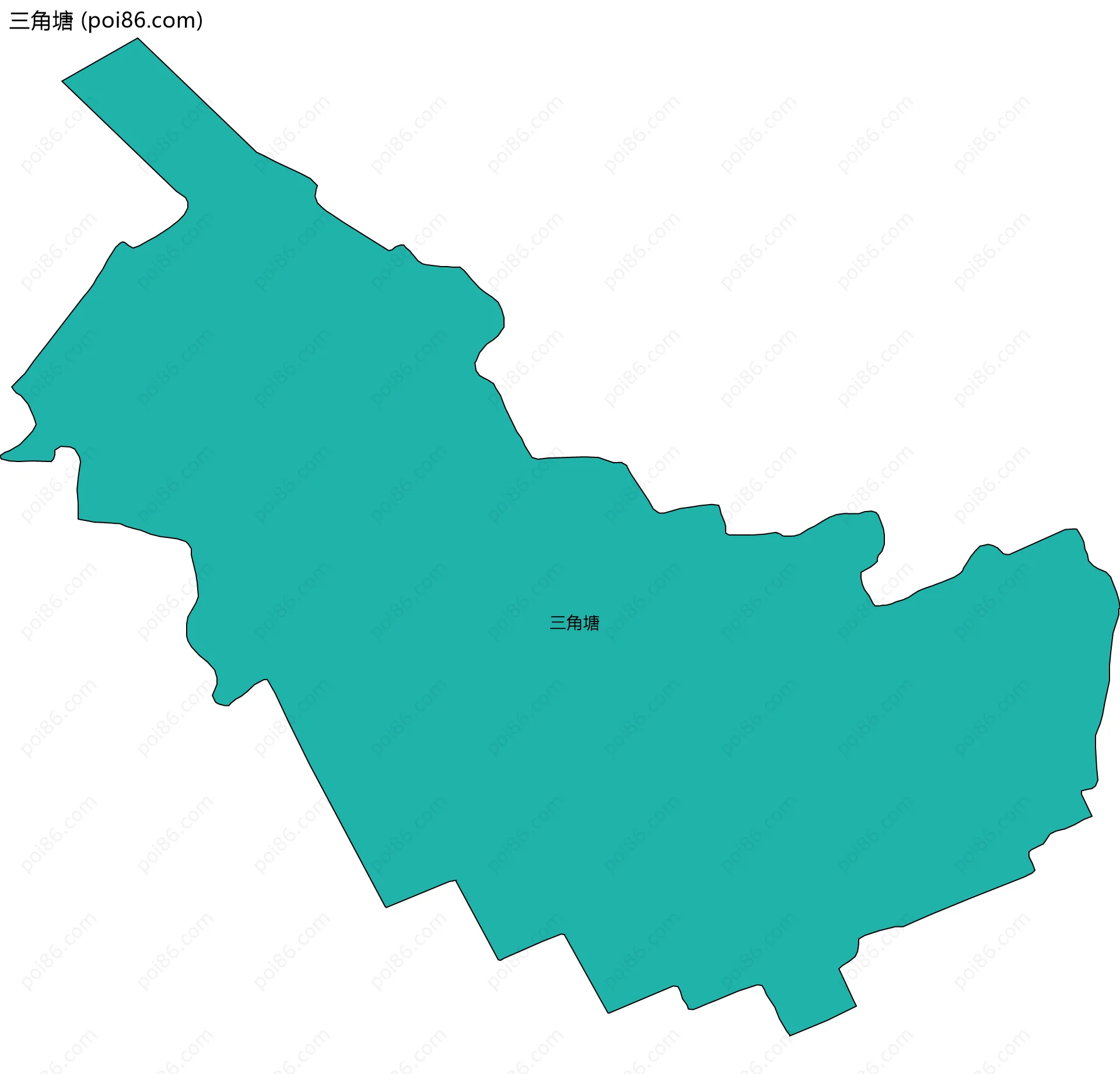 三角塘边界地图