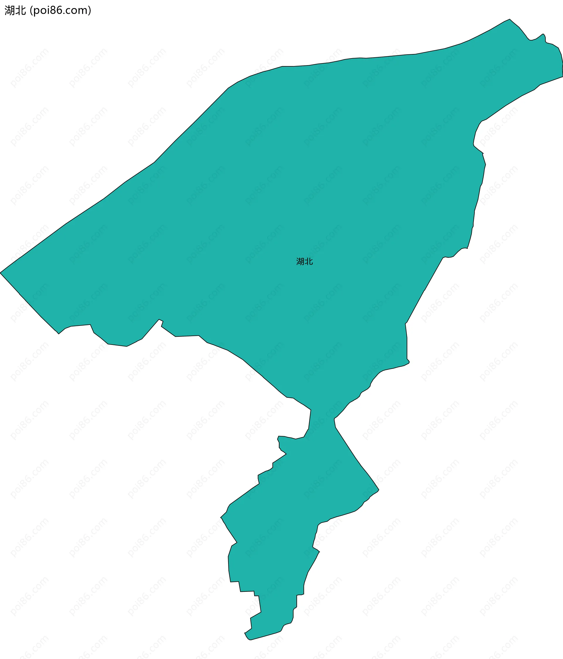 湖北边界地图