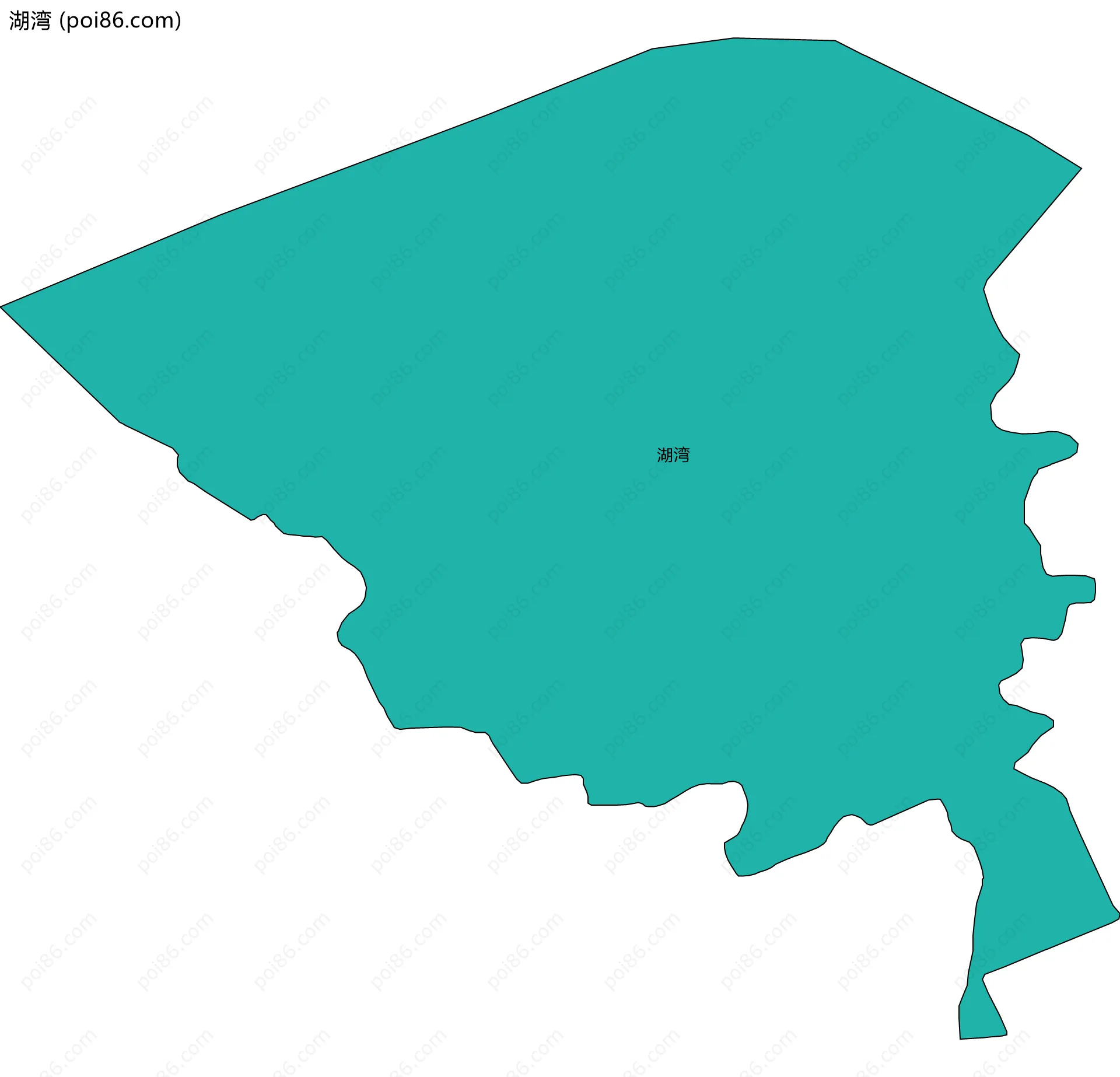 湖湾边界地图