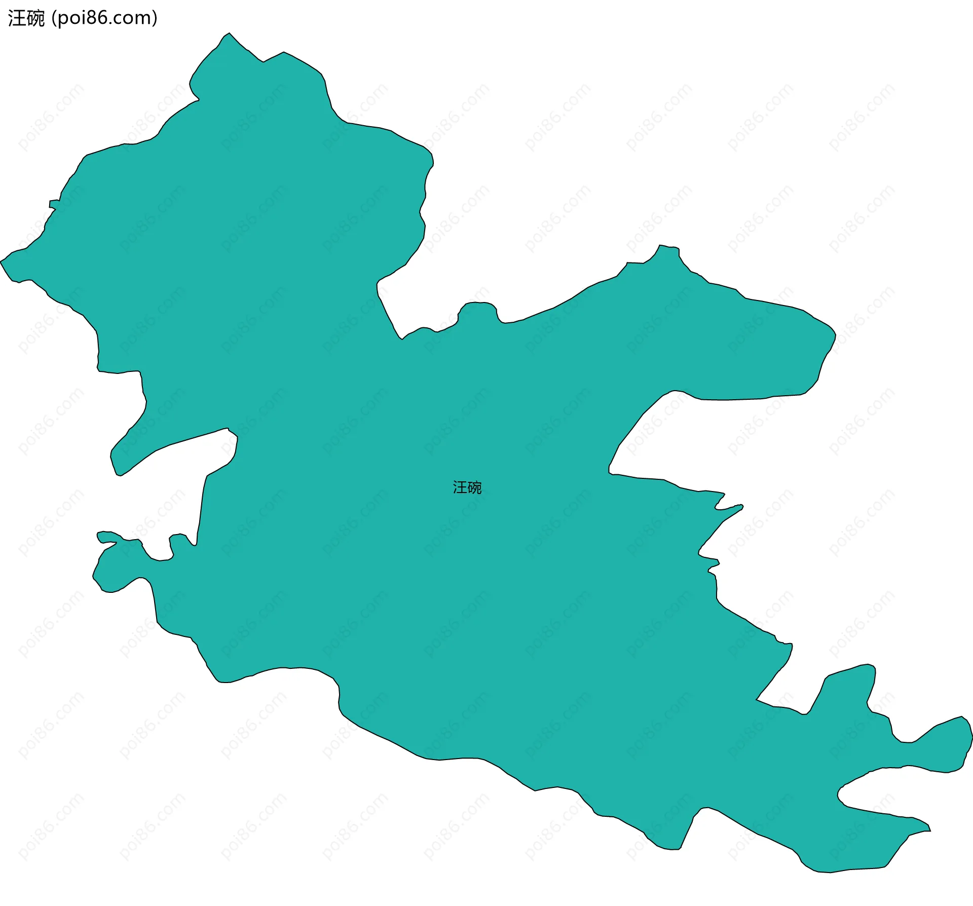汪碗边界地图
